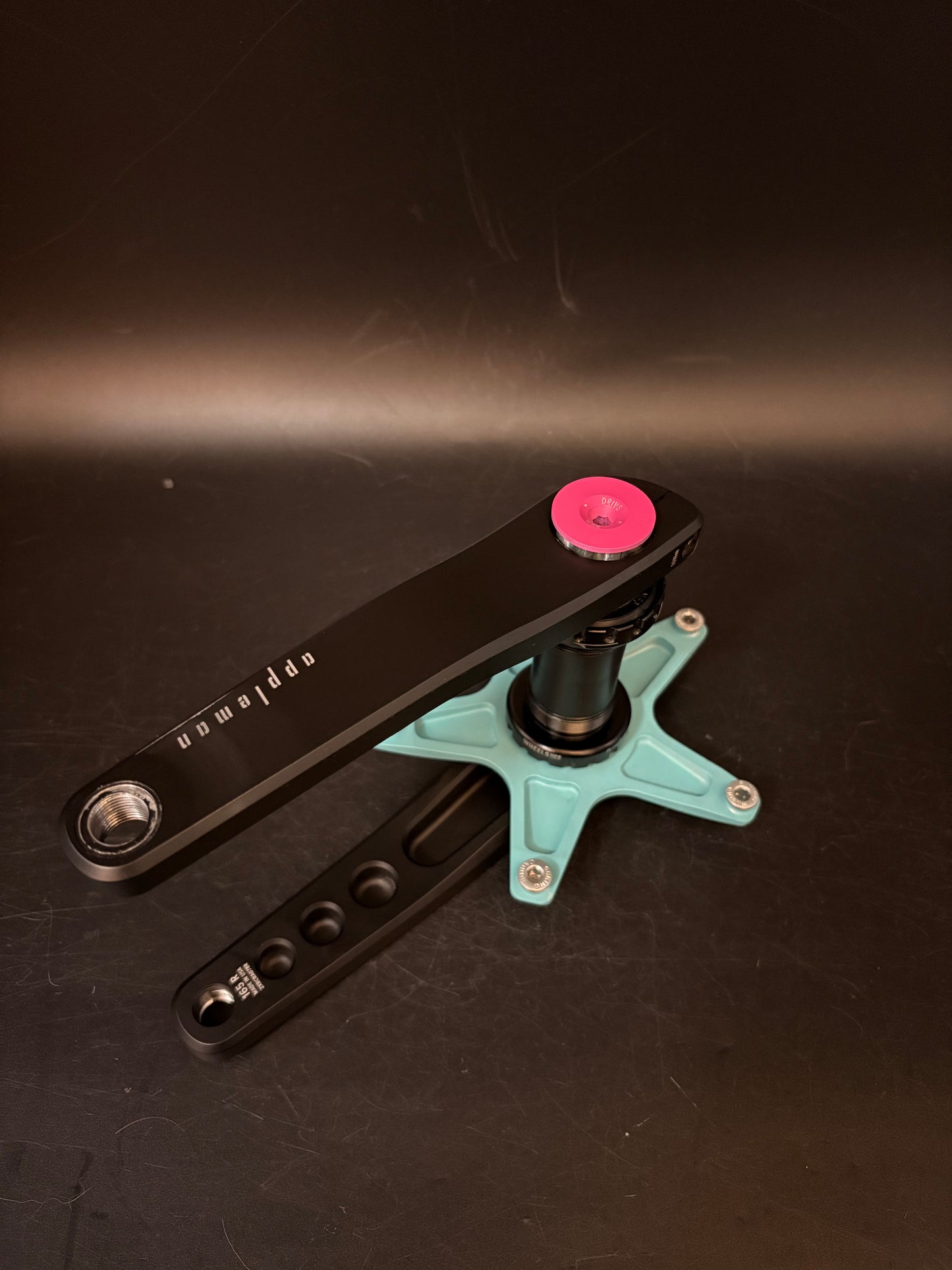 Appleman 2XR Track Cranks Black/Turquoise/Pink 165mm