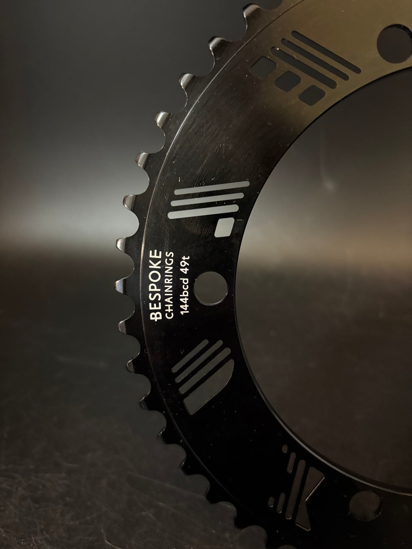 NEW Bespoke x Deluxe Chainring Black 49t