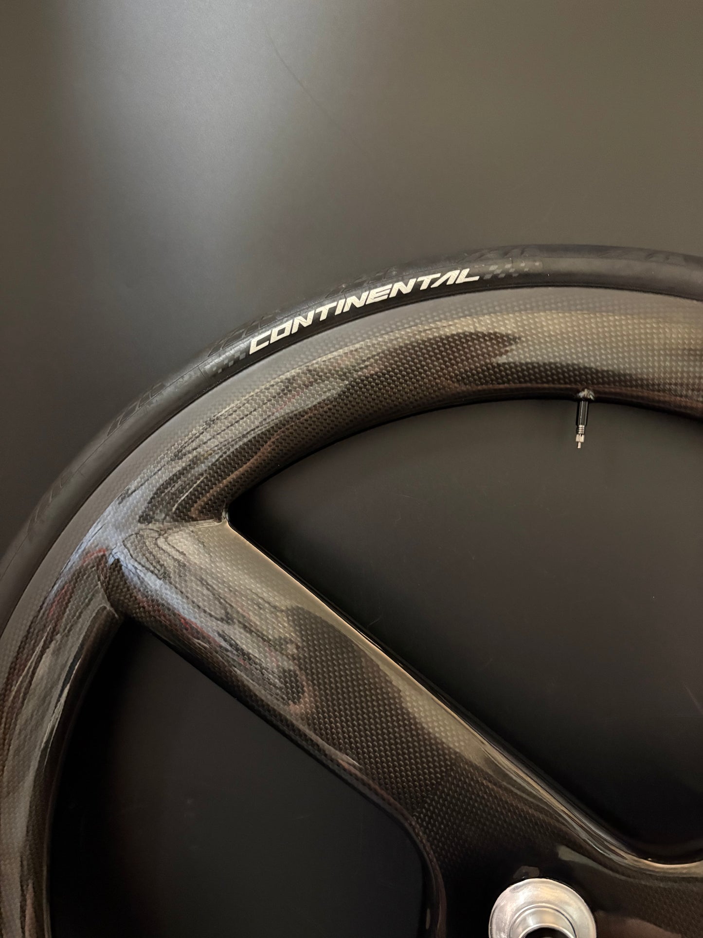 Unbranded Tri Spoke Carbon Clincher Front Wheel