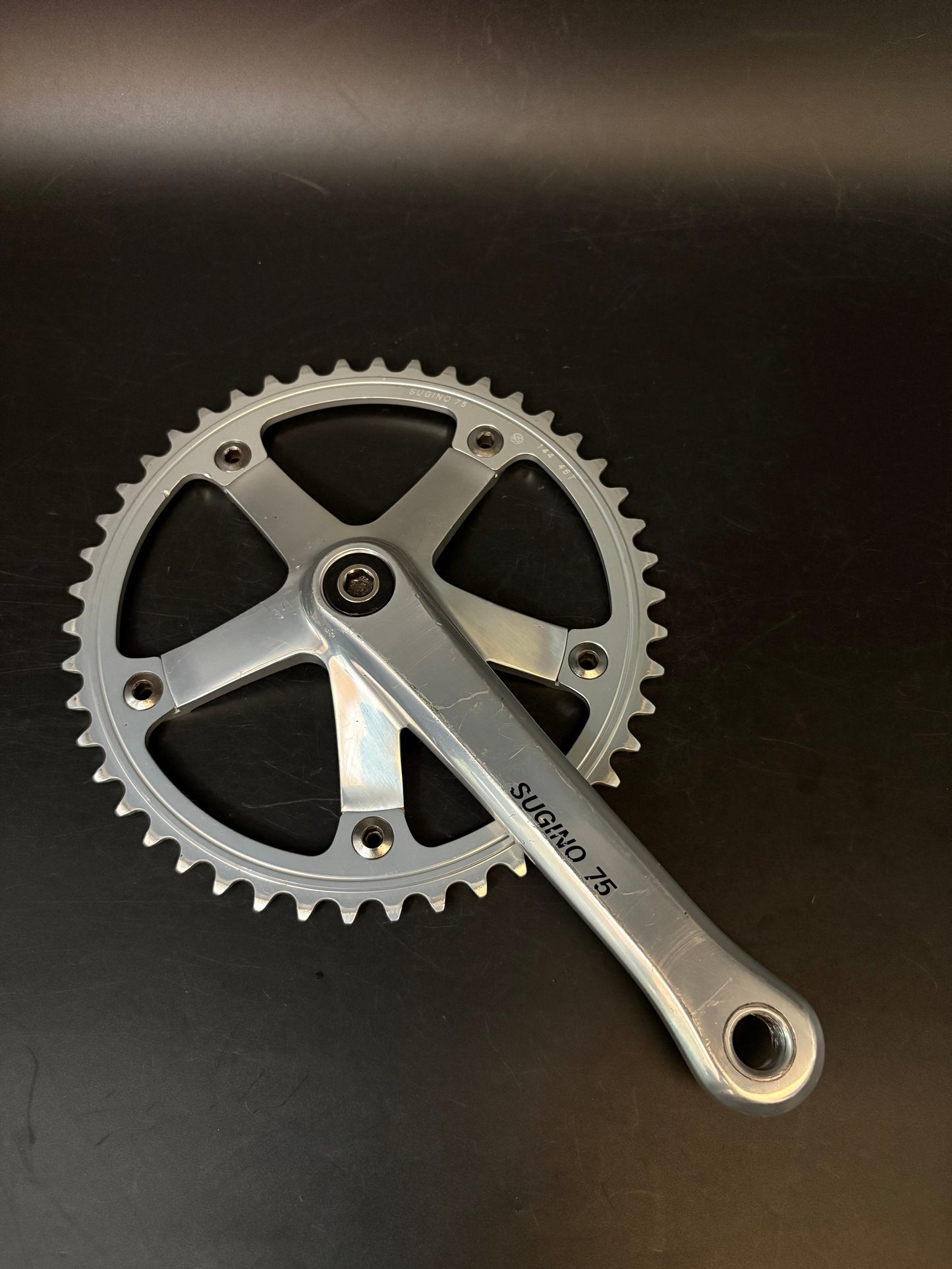 Sugino 75 Crankset Silver 165mm 46t