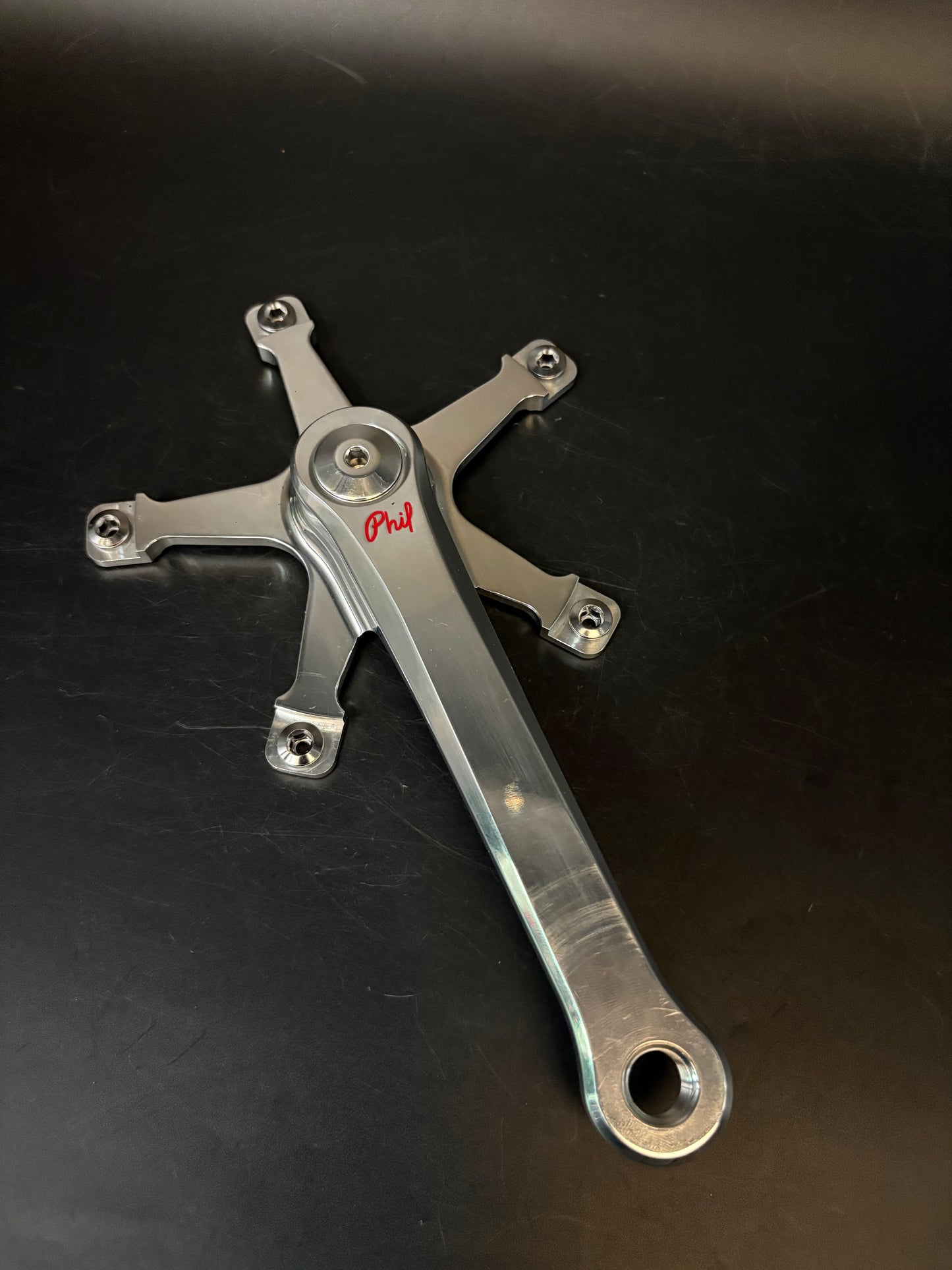 Phil Wood Track Cranks Silver 165mm