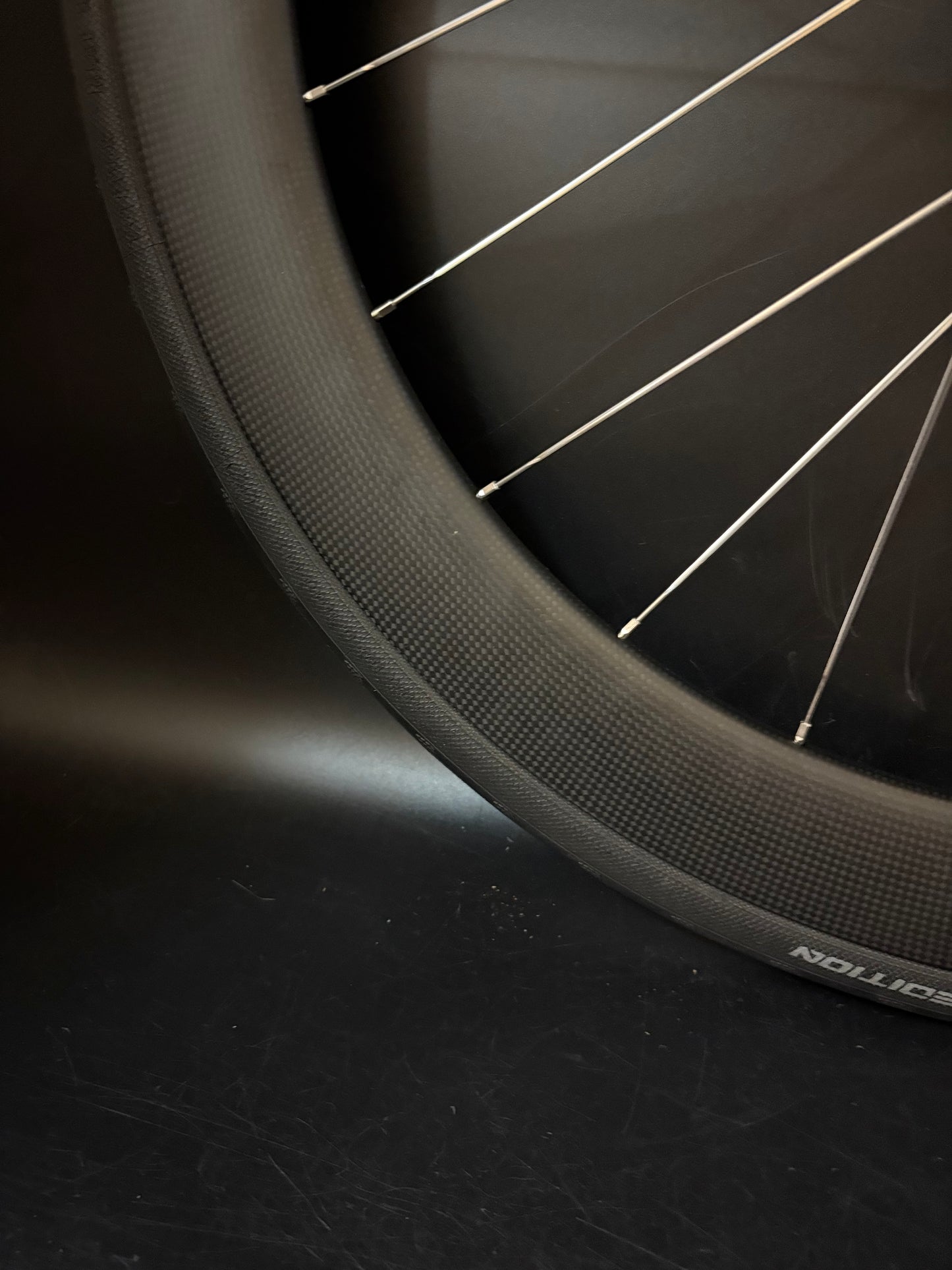 Light Bicycle R55 + R65 Carbon Clincher Rims / Phil Wood Pro HF Silver Wheelset 24/28h