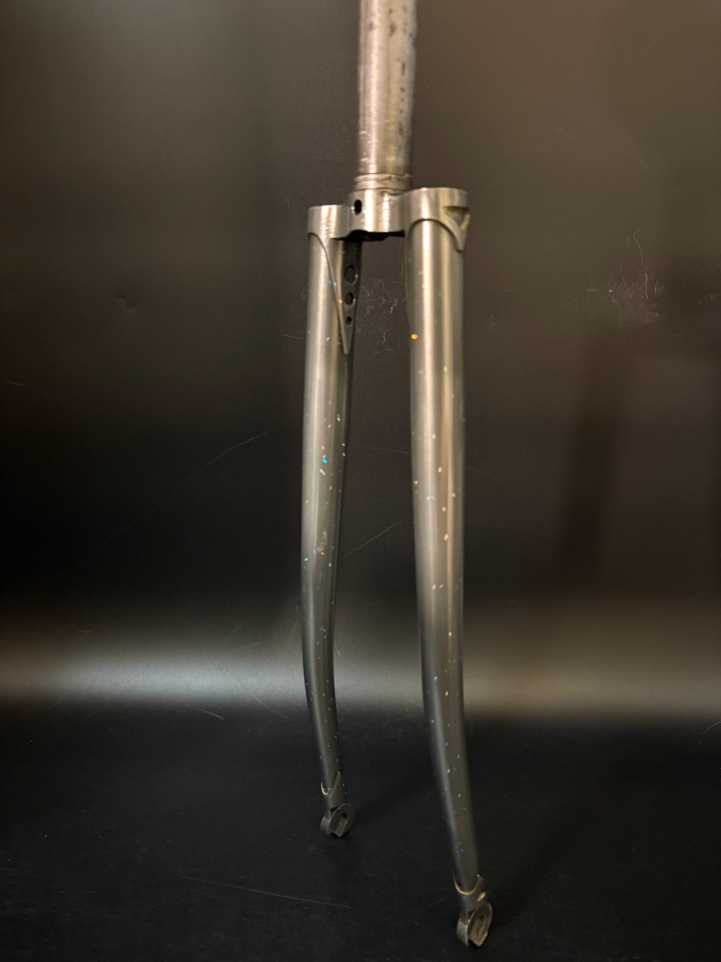 Affinity Track Fork Silver Rainbow Flake 1” Threadless 185mm