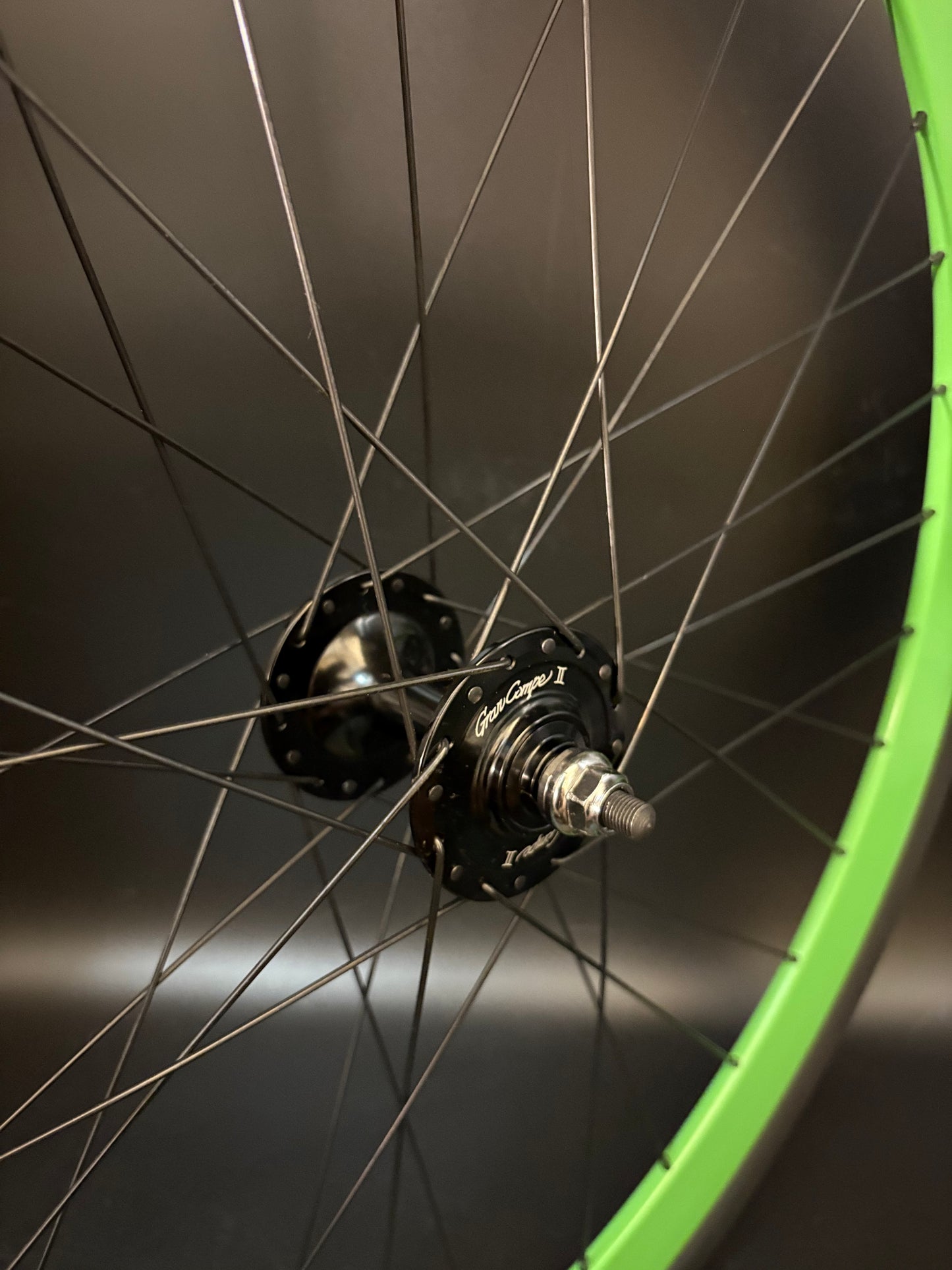 Velocity B43 Green / Gran Compe HF Wheelset 32h