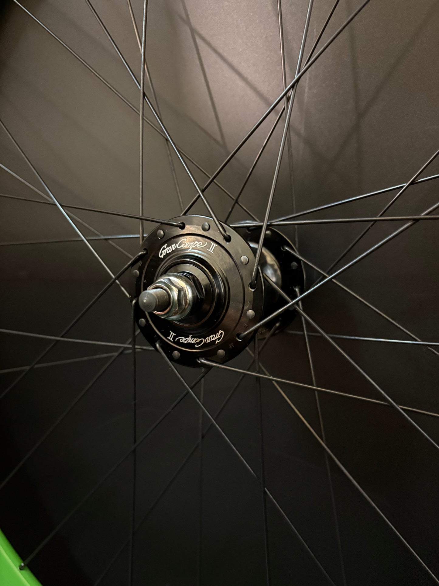 Velocity B43 Green / Gran Compe HF Wheelset 32h