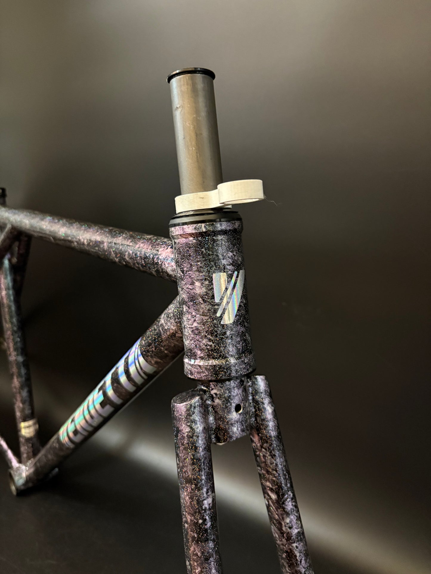 Vendetta Steel Frameset Purple Marble 52cm TT 47cm ST