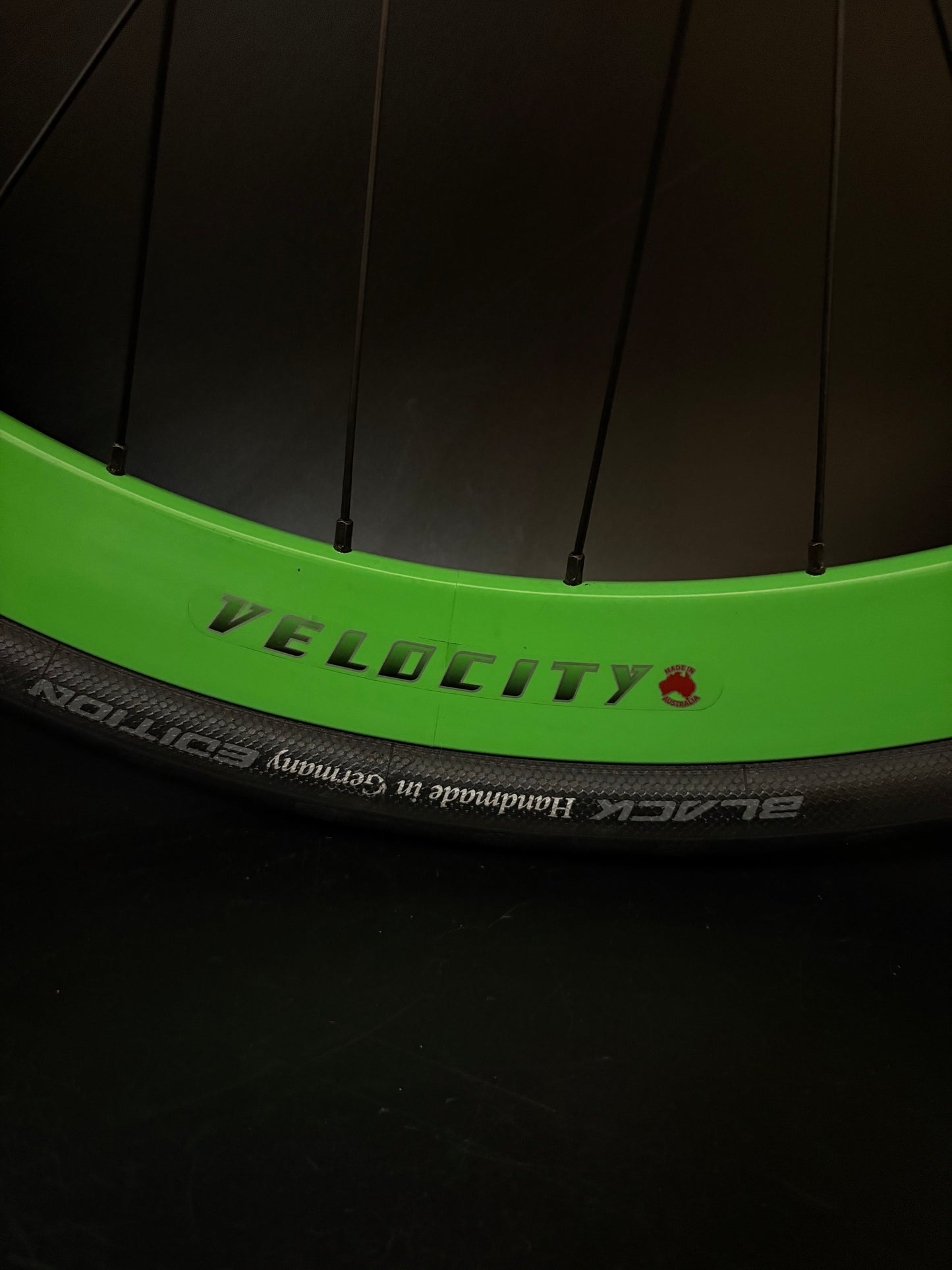 Velocity B43 Green / Gran Compe HF Wheelset 32h