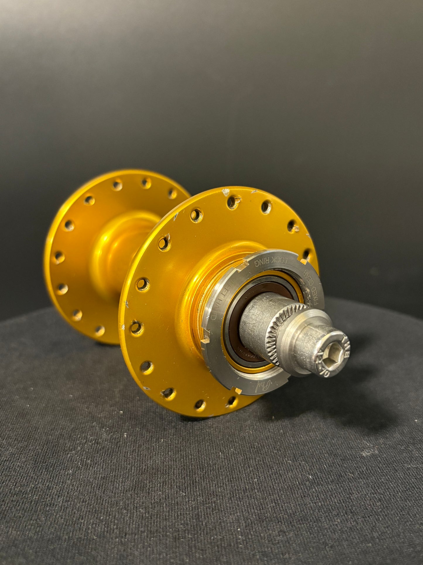 Phil Wood High Flange Track Hubs Gold 32h