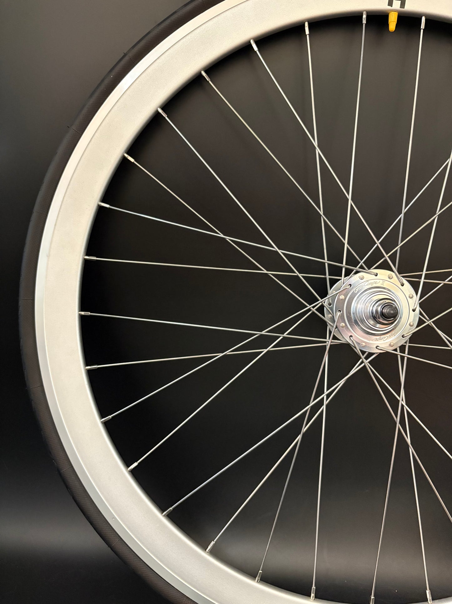 H Plus Son SL42 Silver / Gran Compe HF Silver Rear Wheel 32h