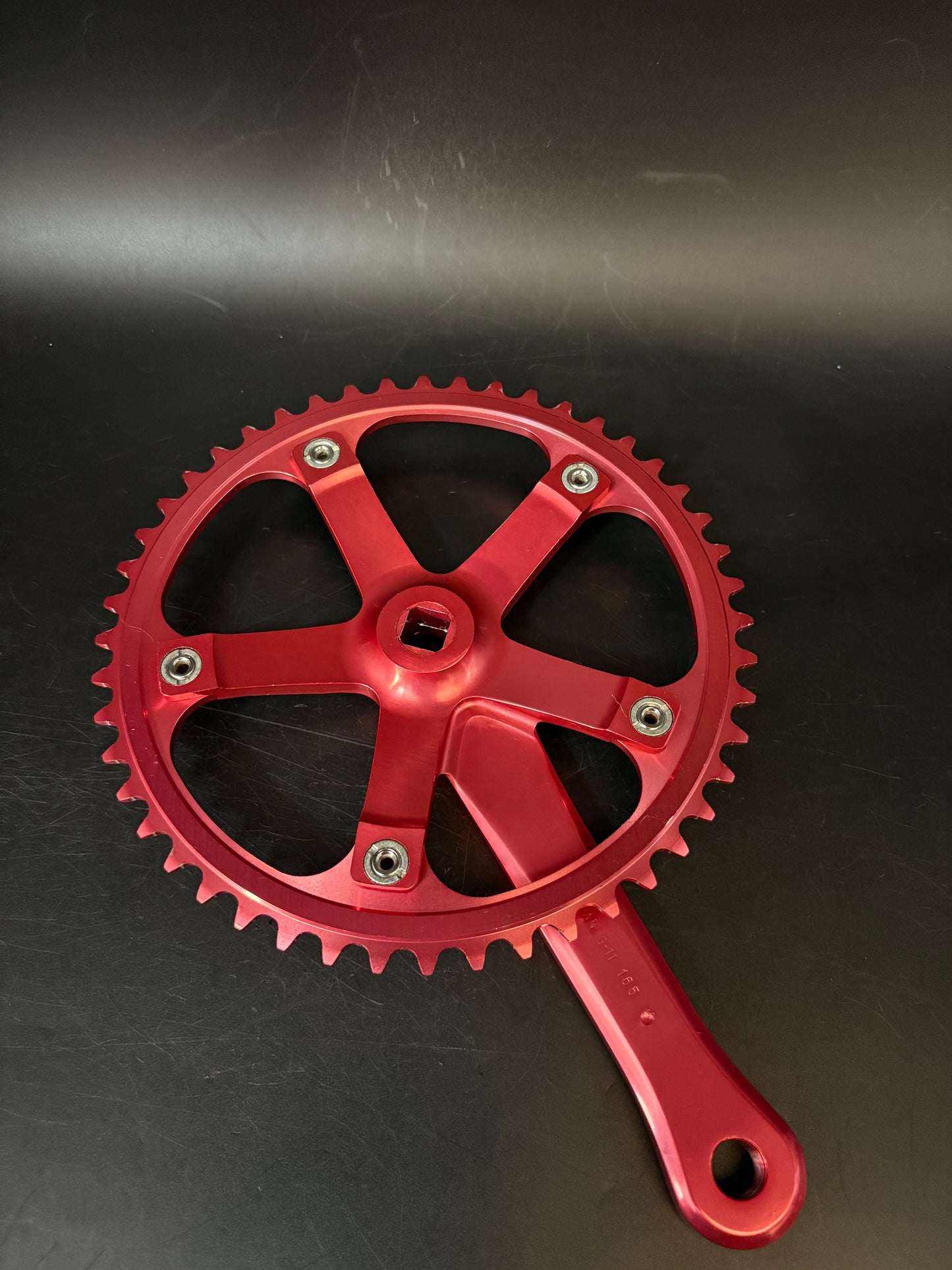 Sugino 75 Crankset Red 165mm 48t