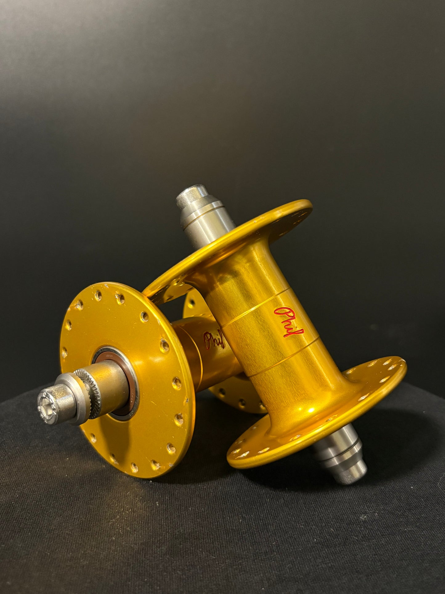 Phil Wood High Flange Track Hubs Gold 32h