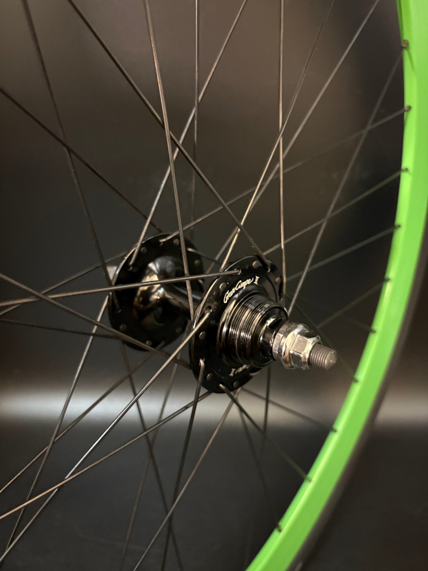 Velocity B43 Green / Gran Compe HF Wheelset 32h