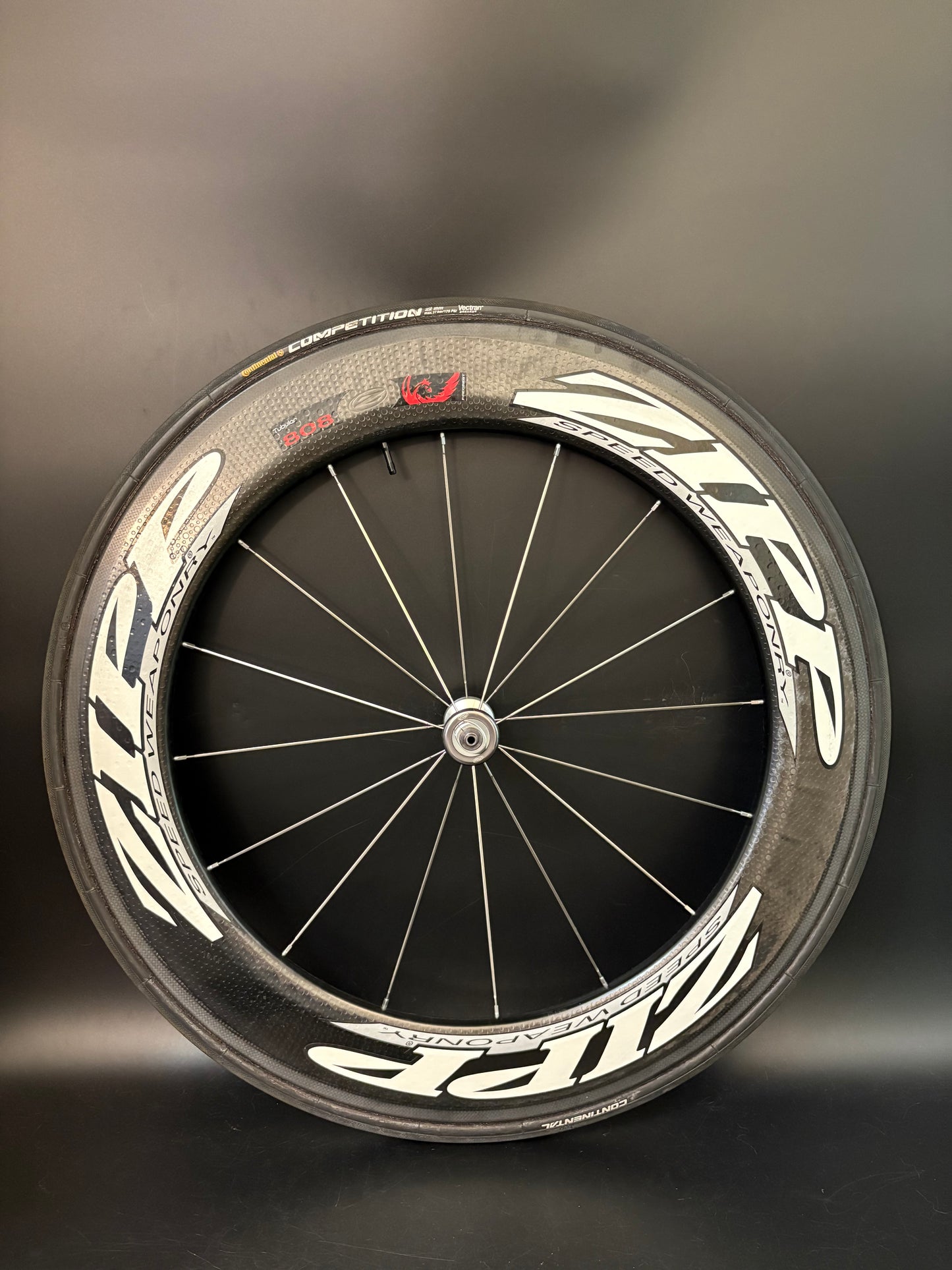 Zipp 808 Firecrest Tubular Front Wheel Carbon 16h