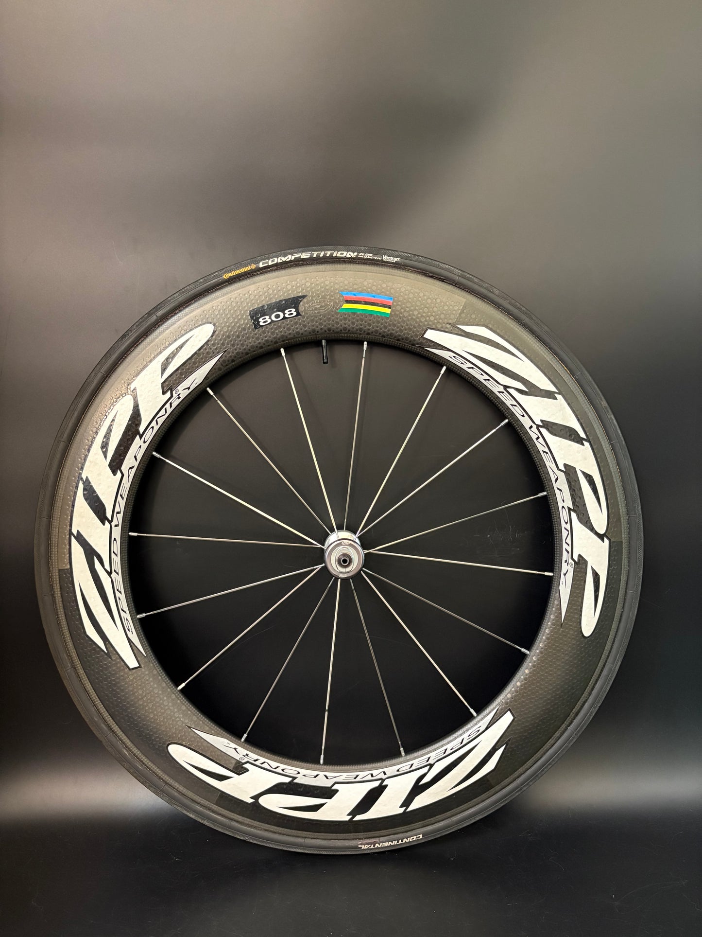 Zipp 808 Tubular Front Wheel Carbon 16h