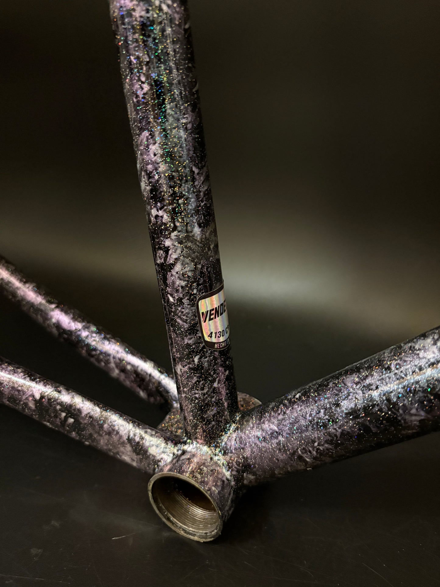 Vendetta Steel Frameset Purple Marble 52cm TT 47cm ST