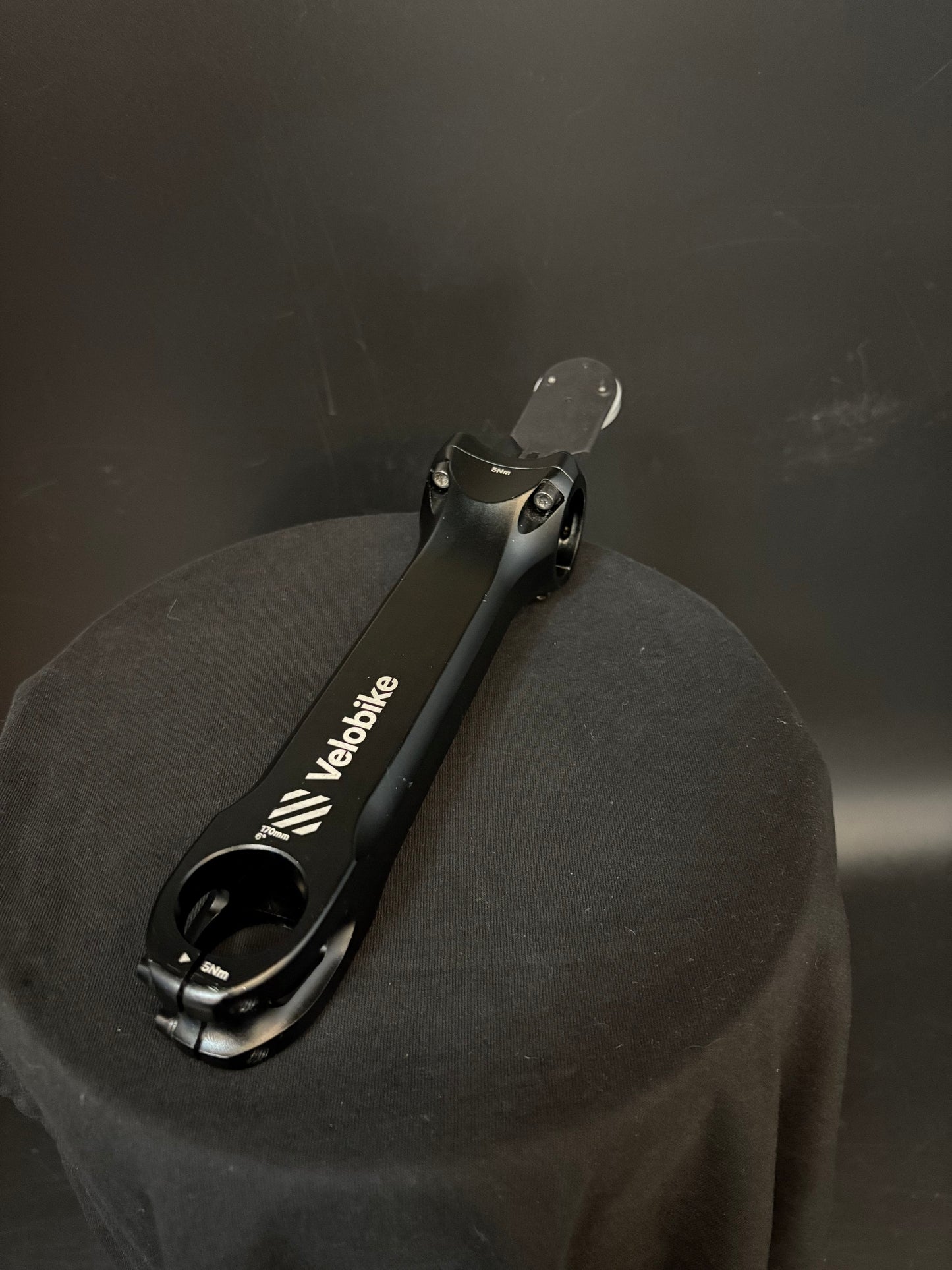 Velobike Longboi Stem Black 170mm 31.8 6deg w/ Computer Mount