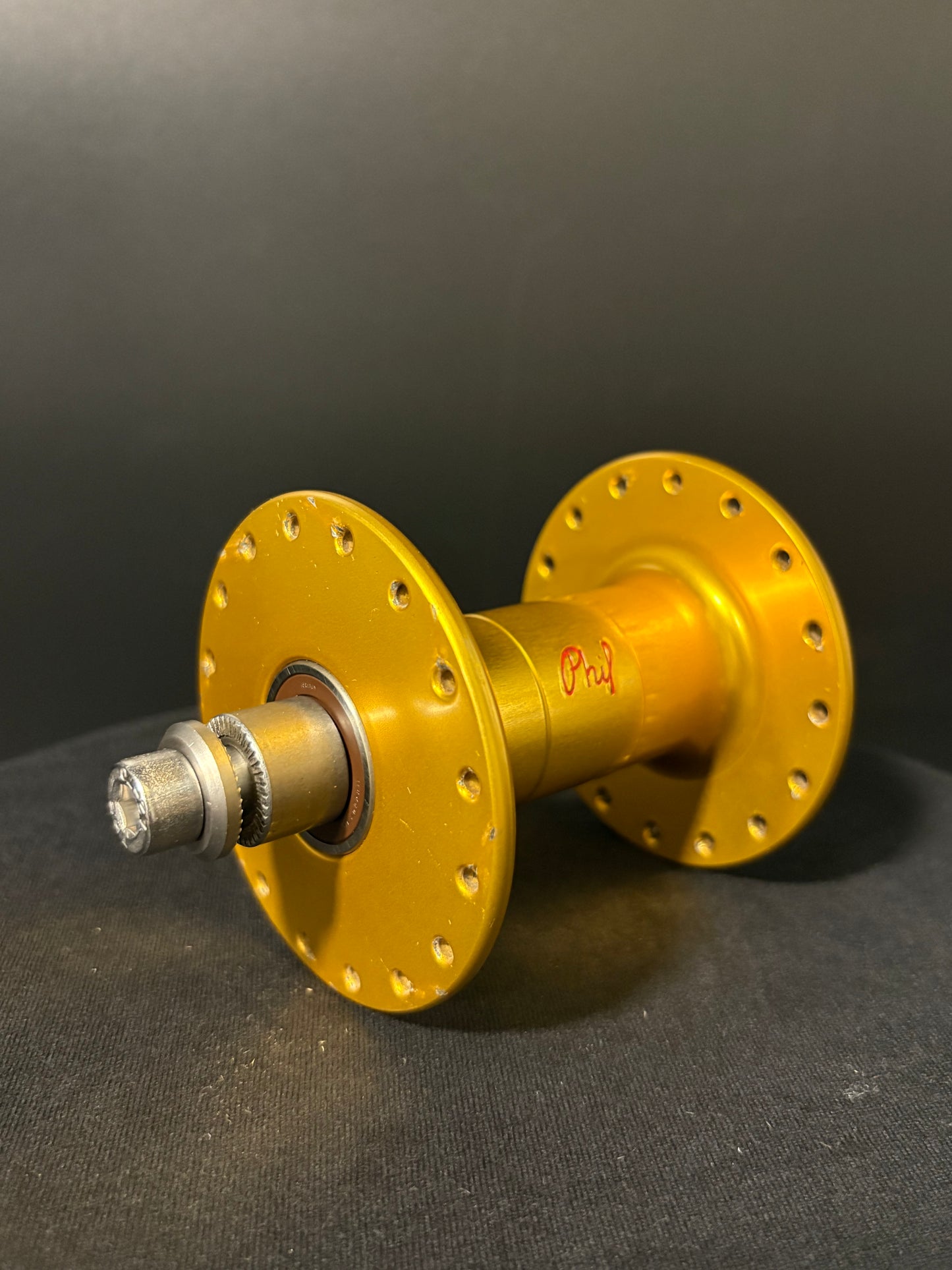 Phil Wood High Flange Track Hubs Gold 32h