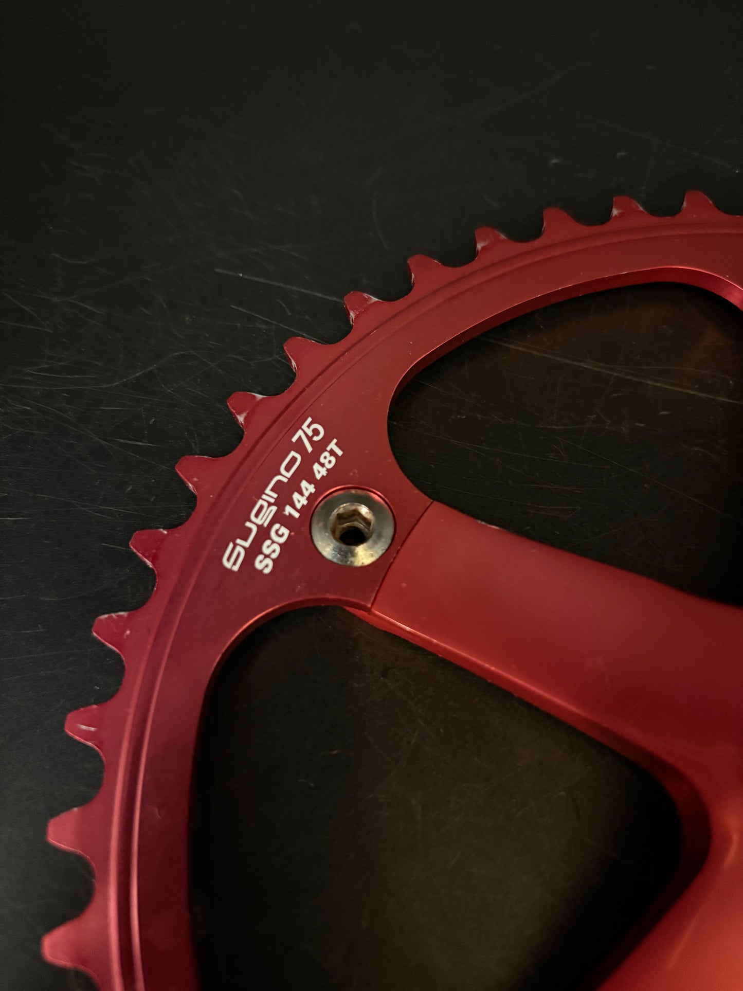 Sugino 75 Crankset Red 165mm 48t
