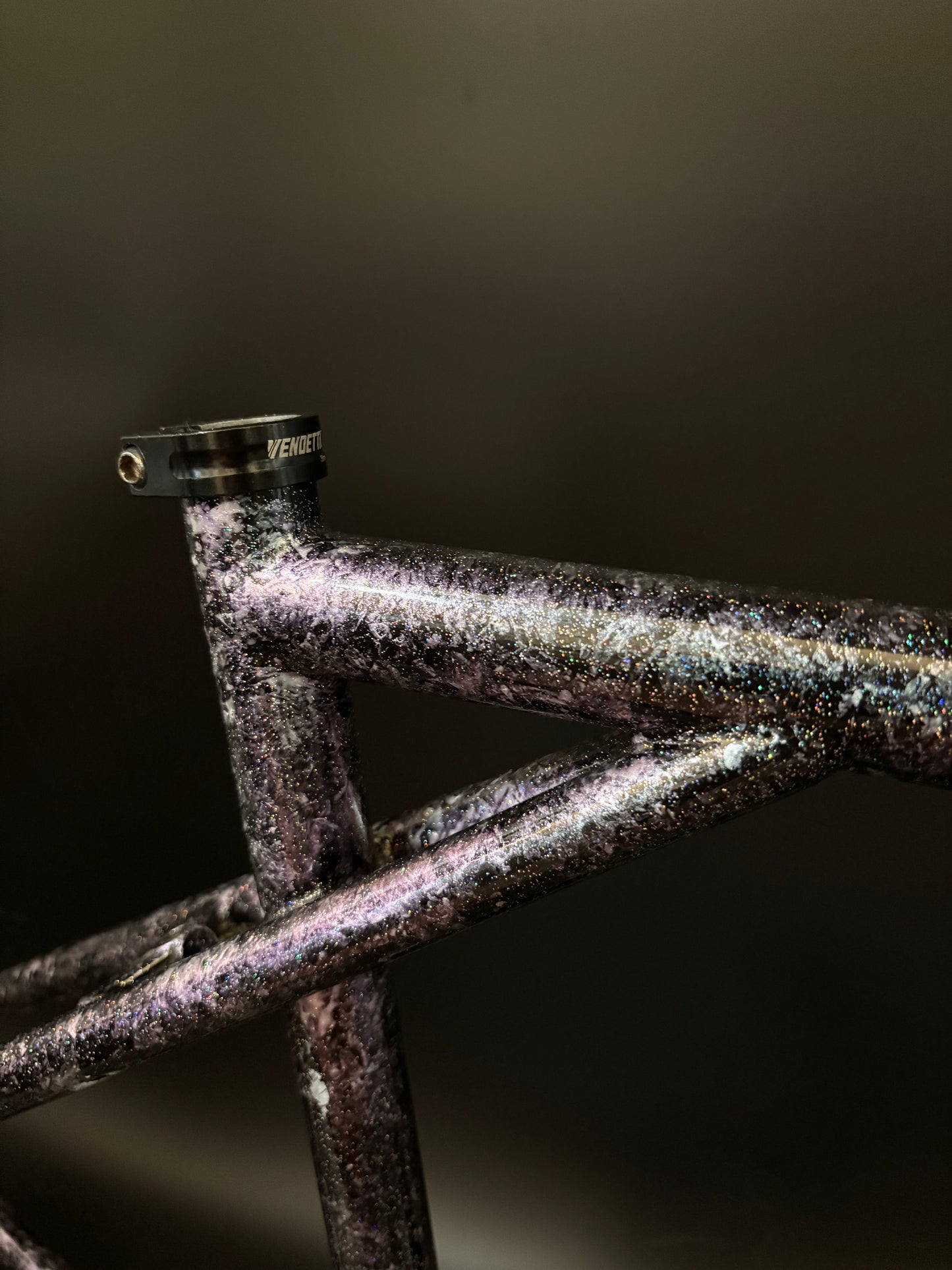 Vendetta Steel Frameset Purple Marble 52cm TT 47cm ST