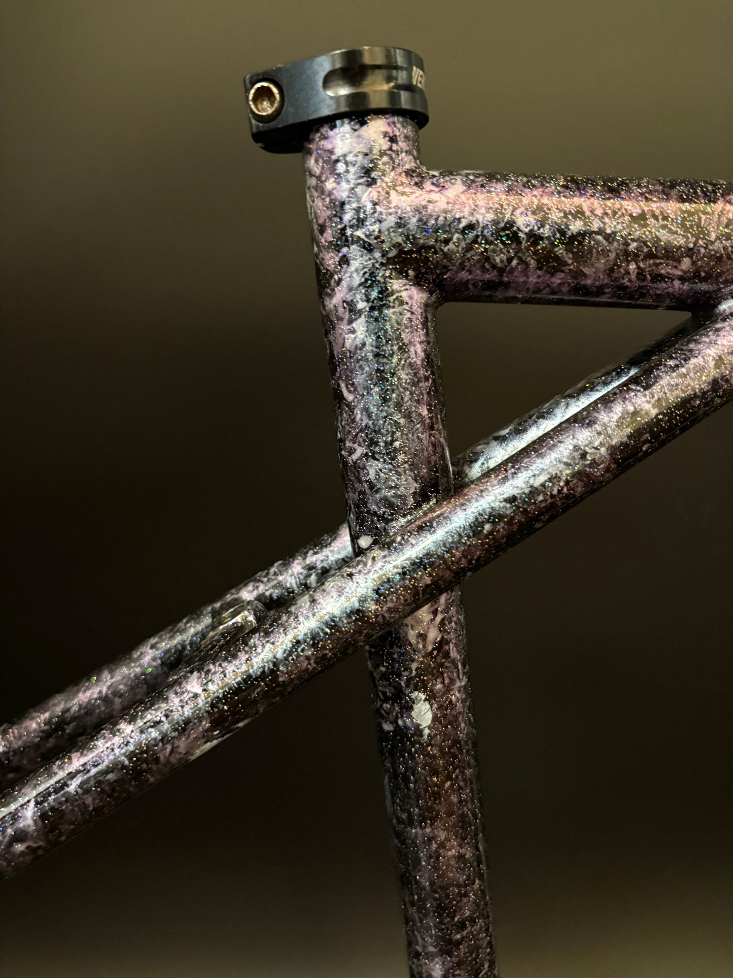 Vendetta Steel Frameset Purple Marble 52cm TT 47cm ST