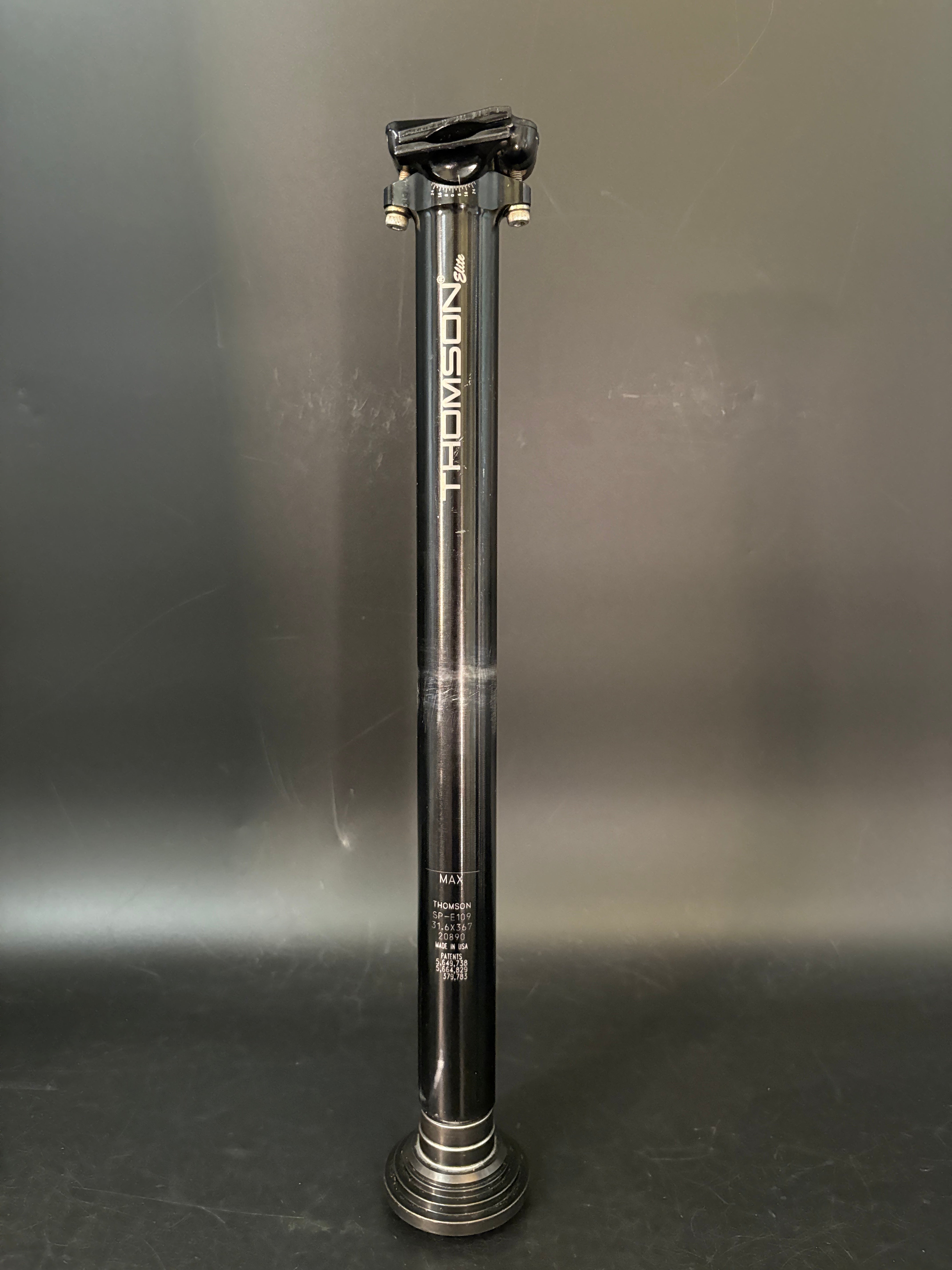Thomson Elite Seatpost Black 31.6 367mn – Track Lab