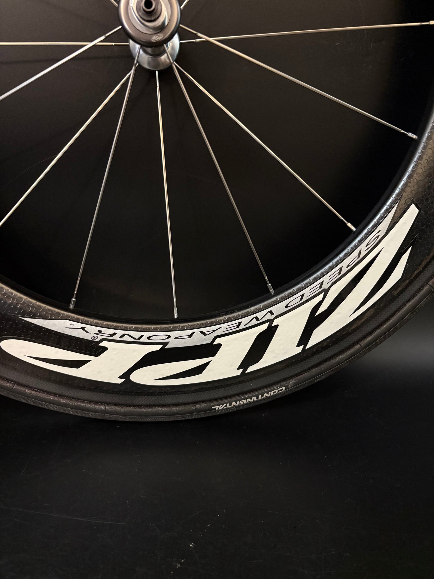 Zipp 808 Firecrest Tubular Front Wheel Carbon 16h