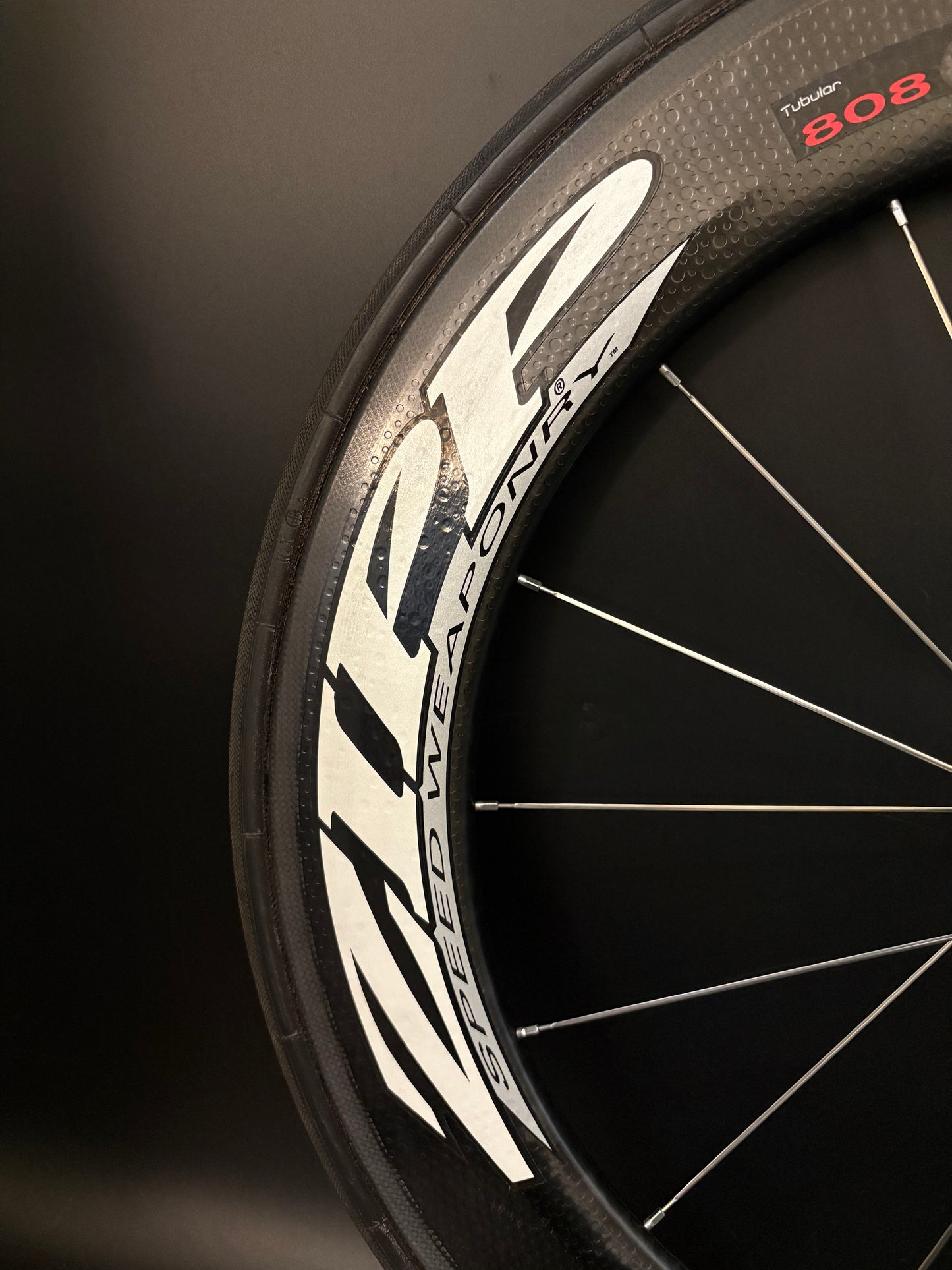 Zipp 808 Firecrest Tubular Front Wheel Carbon 16h