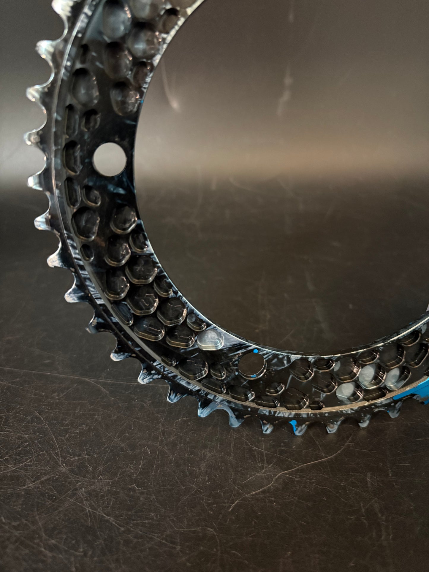 Raketa x Squid Bikes Supersport Chainring Blue/Silver/Black 47t