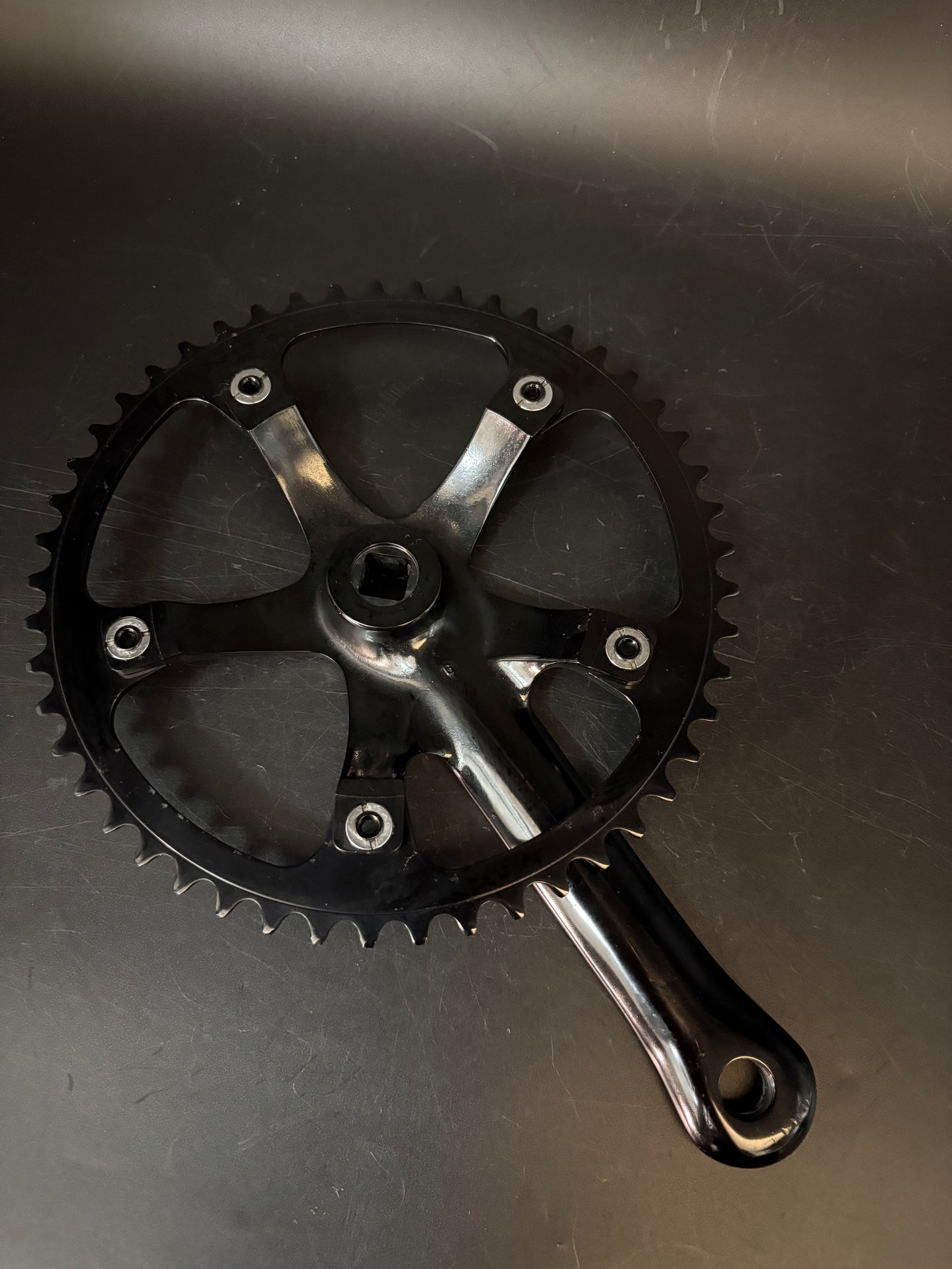 Campagnolo Record Pista Crankset Black 165mm 49t
