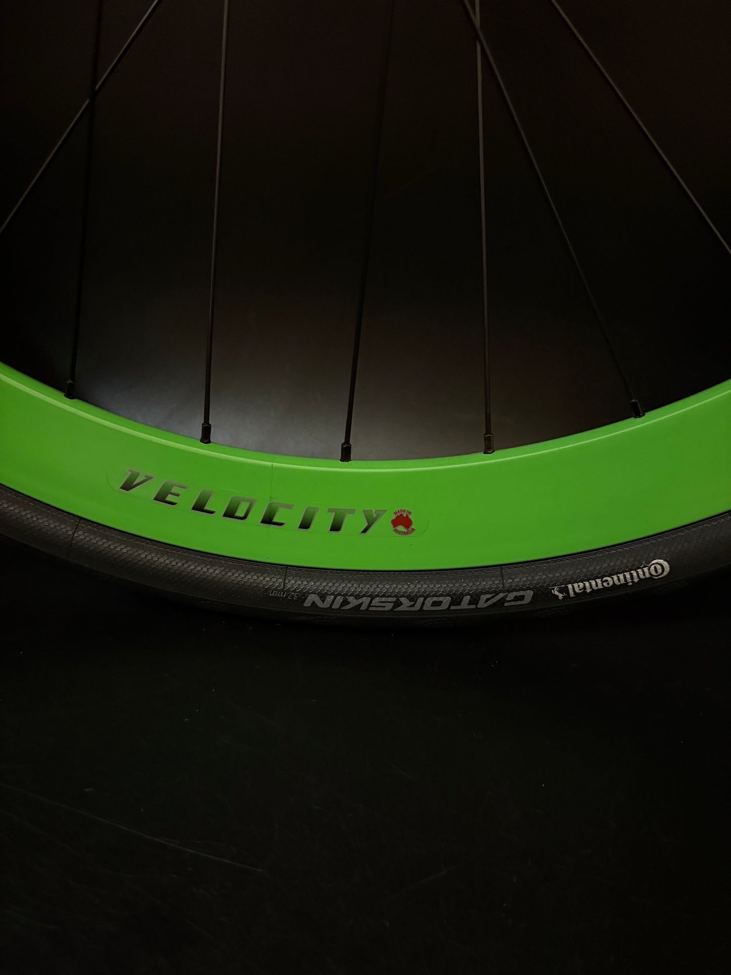Velocity B43 Green / Gran Compe HF Wheelset 32h