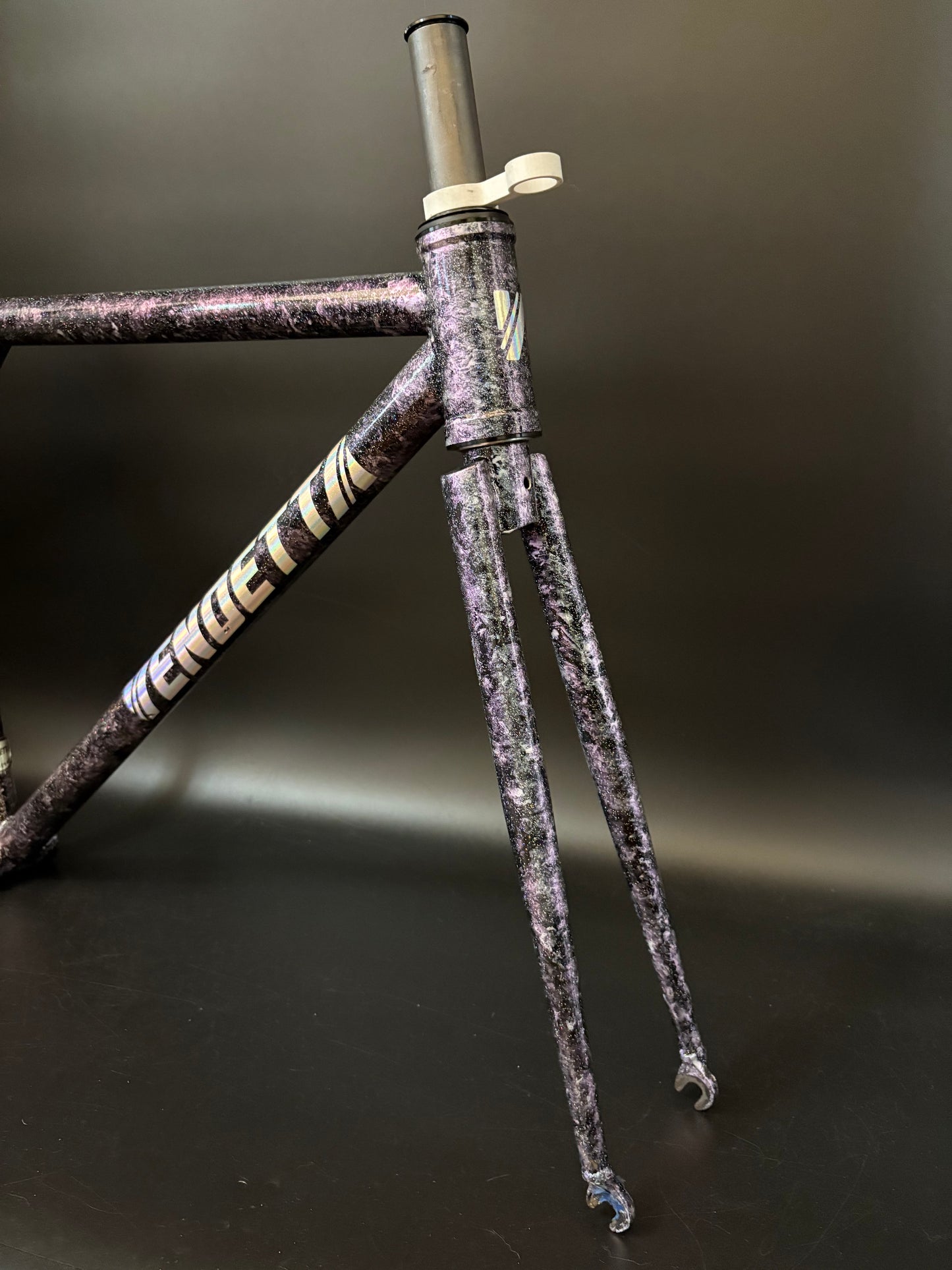 Vendetta Steel Frameset Purple Marble 52cm TT 47cm ST