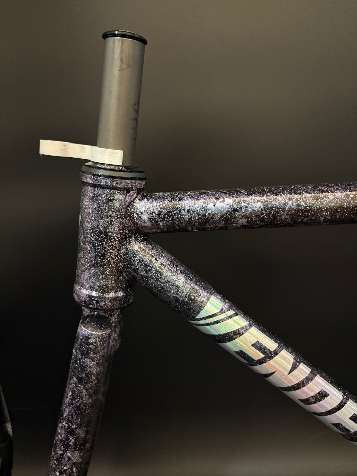 Vendetta Steel Frameset Purple Marble 52cm TT 47cm ST