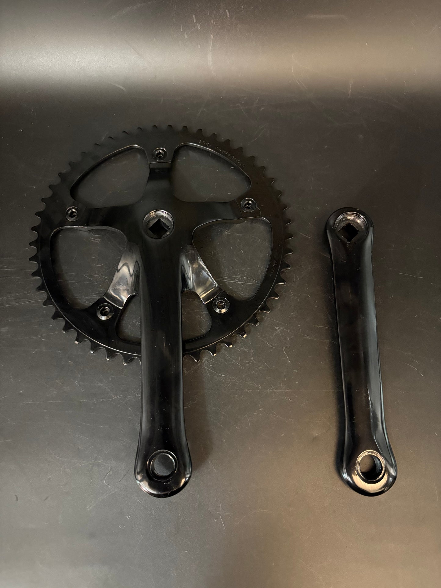 Campagnolo Record Pista Crankset Black 165mm 49t