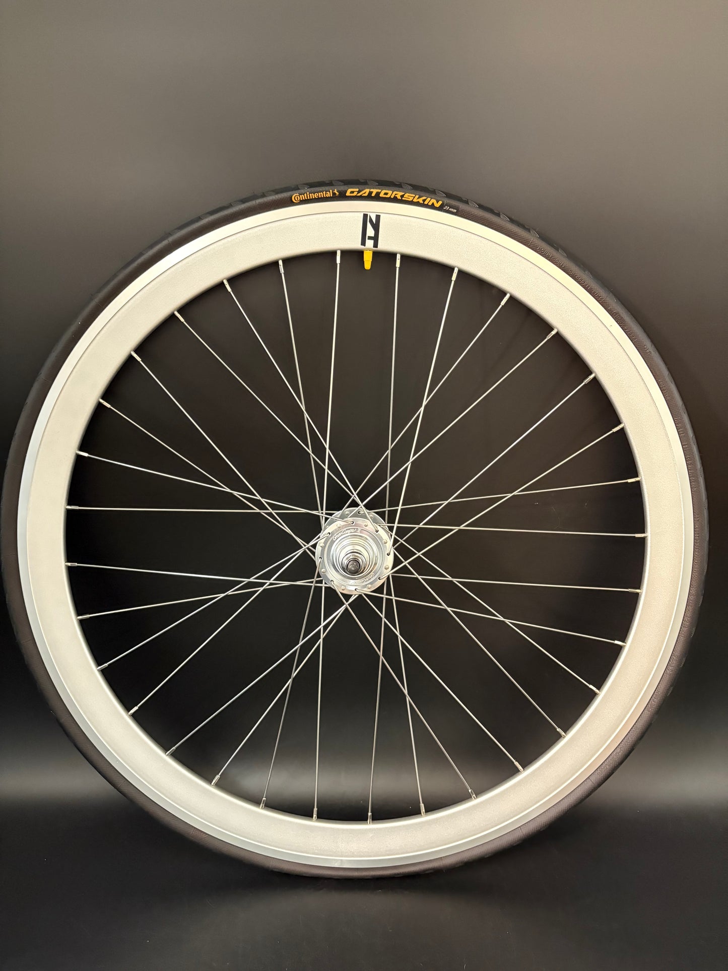 H Plus Son SL42 Silver / Gran Compe HF Silver Rear Wheel 32h