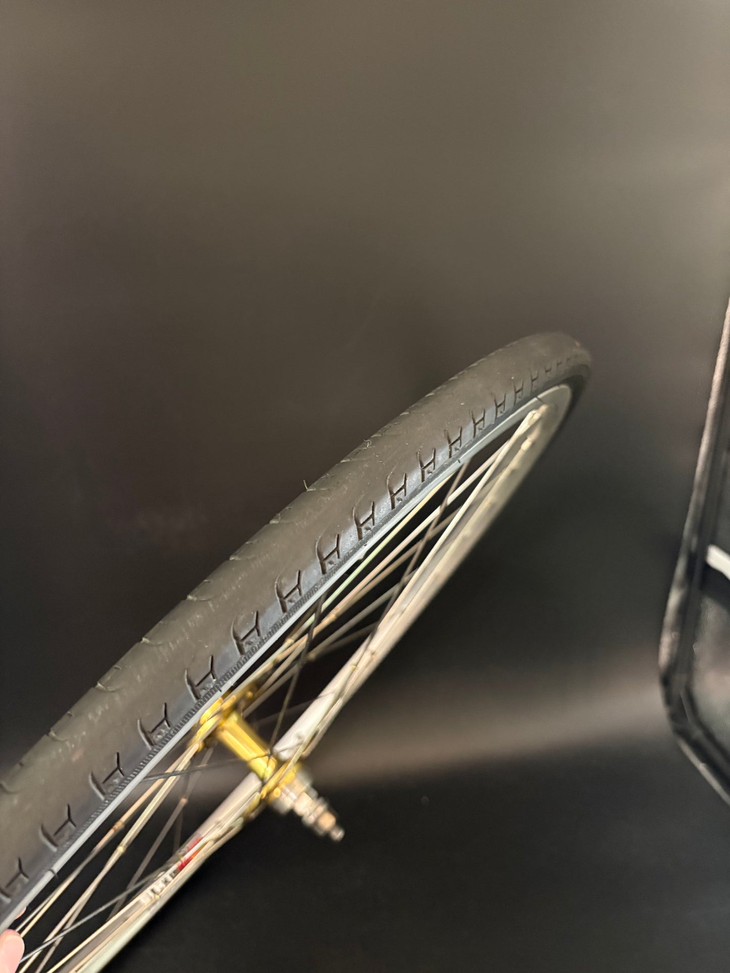 Sun Rims CR18 Silver / All City Gold Rear Wheel 32h