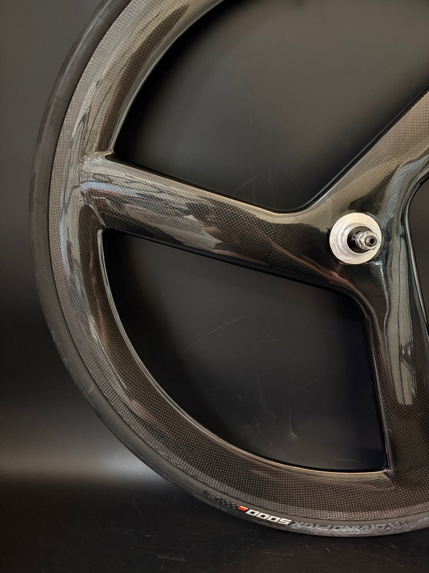 Unbranded Tri Spoke Carbon Clincher Front Wheel