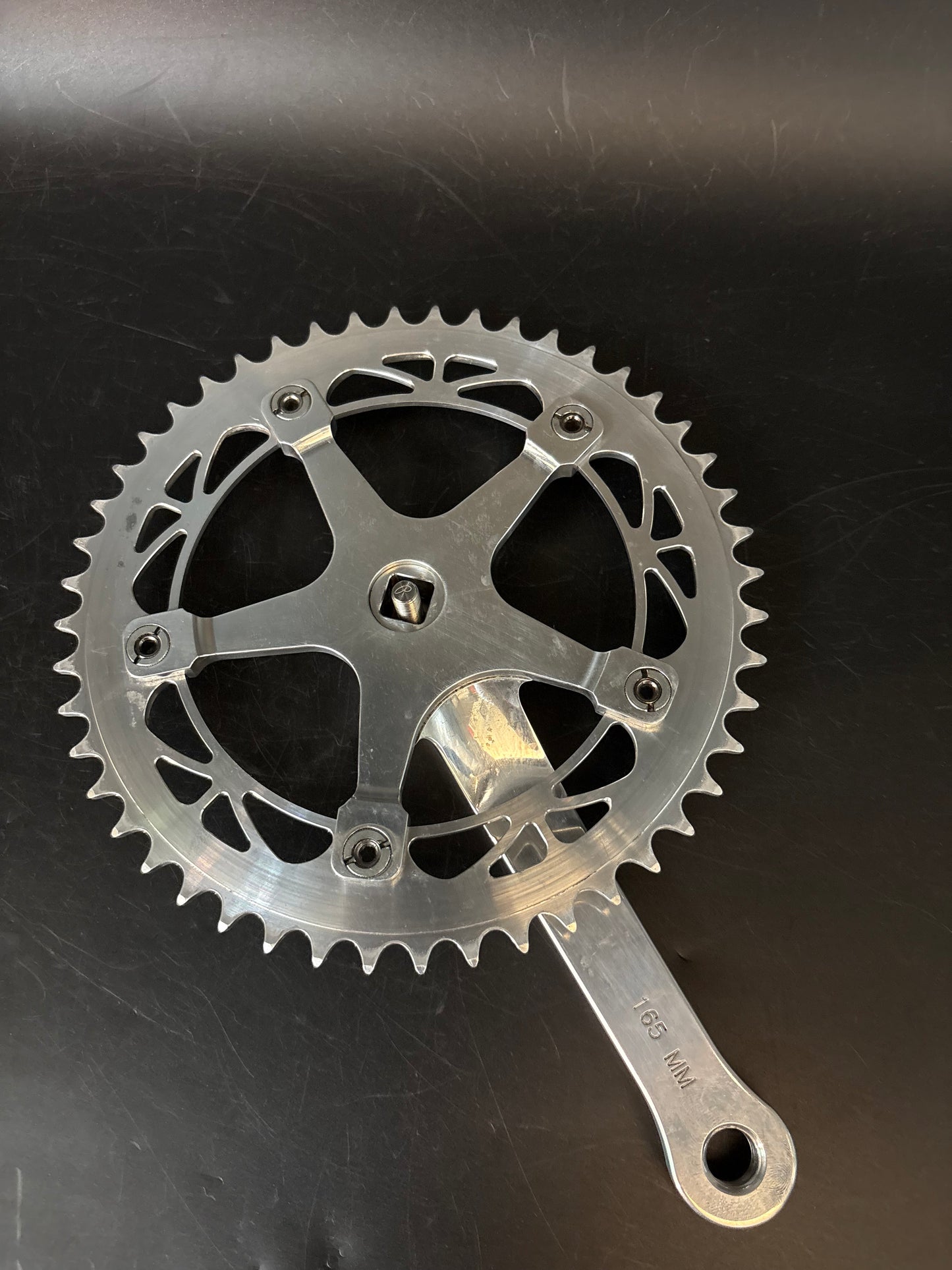 Phil Wood Track Crankset Silver 165mm 48t