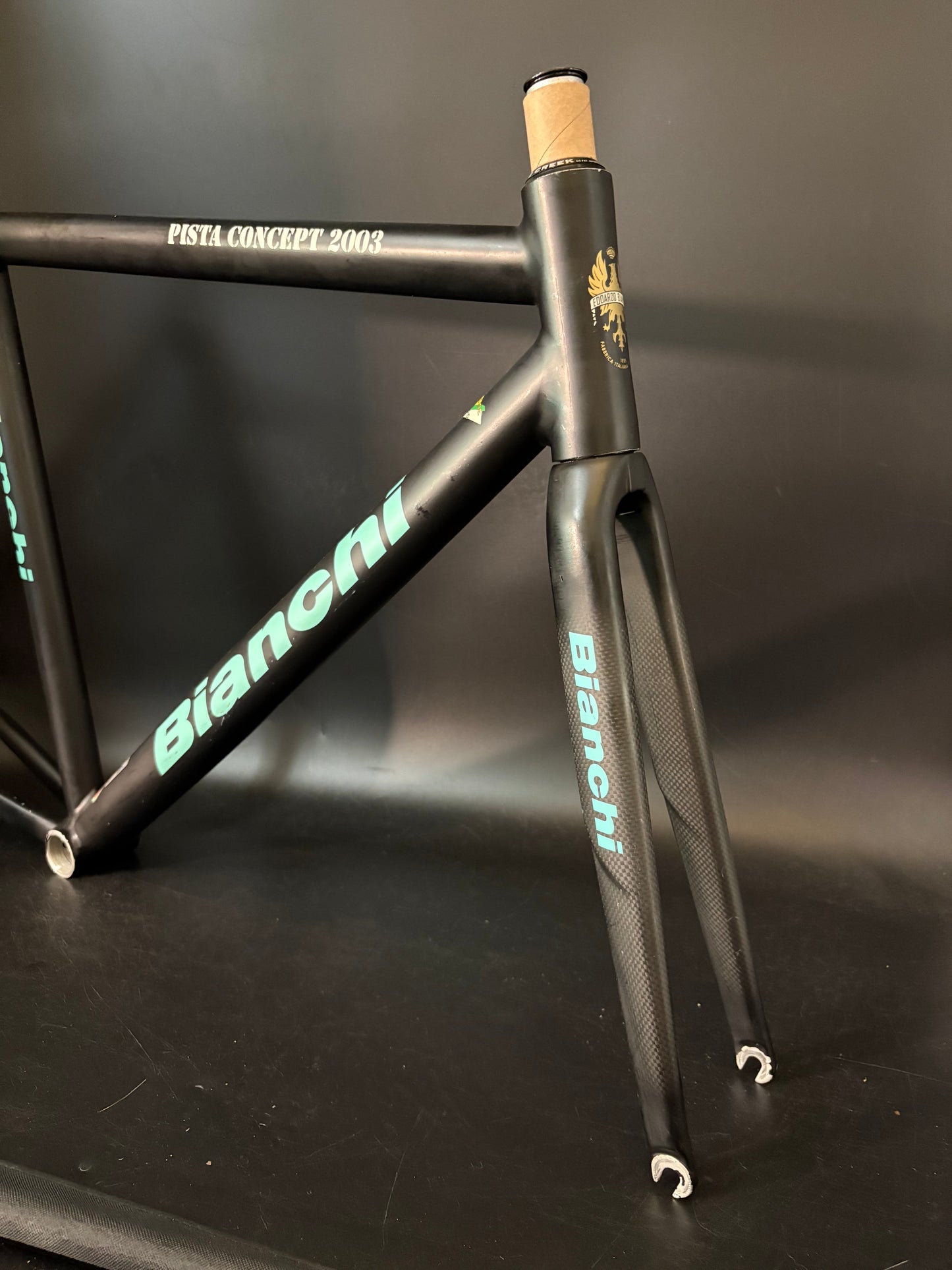 CRACKED Bianchi Pista Concept 2003 Frameset Black 55cm