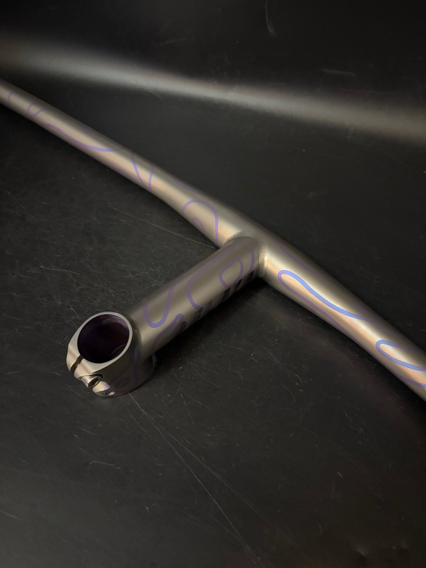 Deluxe Ti Custom Anodized Integrated Flat Handlebar / Stem 720mm 120mm 17deg