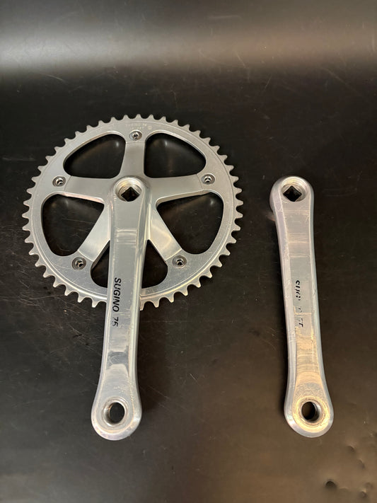 Sugino 75 Crankset Silver 175mm 48t
