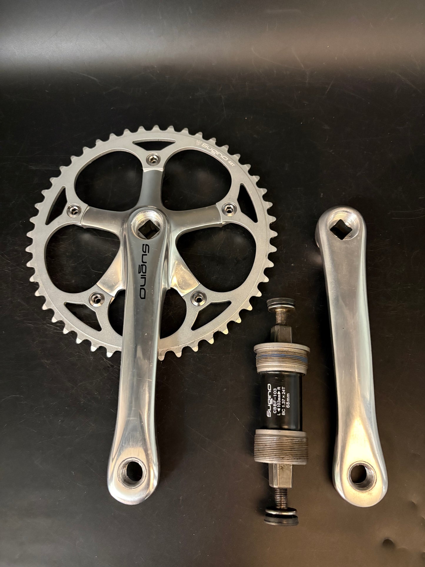 Sugino Messenger Crankset Silver 170mm 48t 130bcd