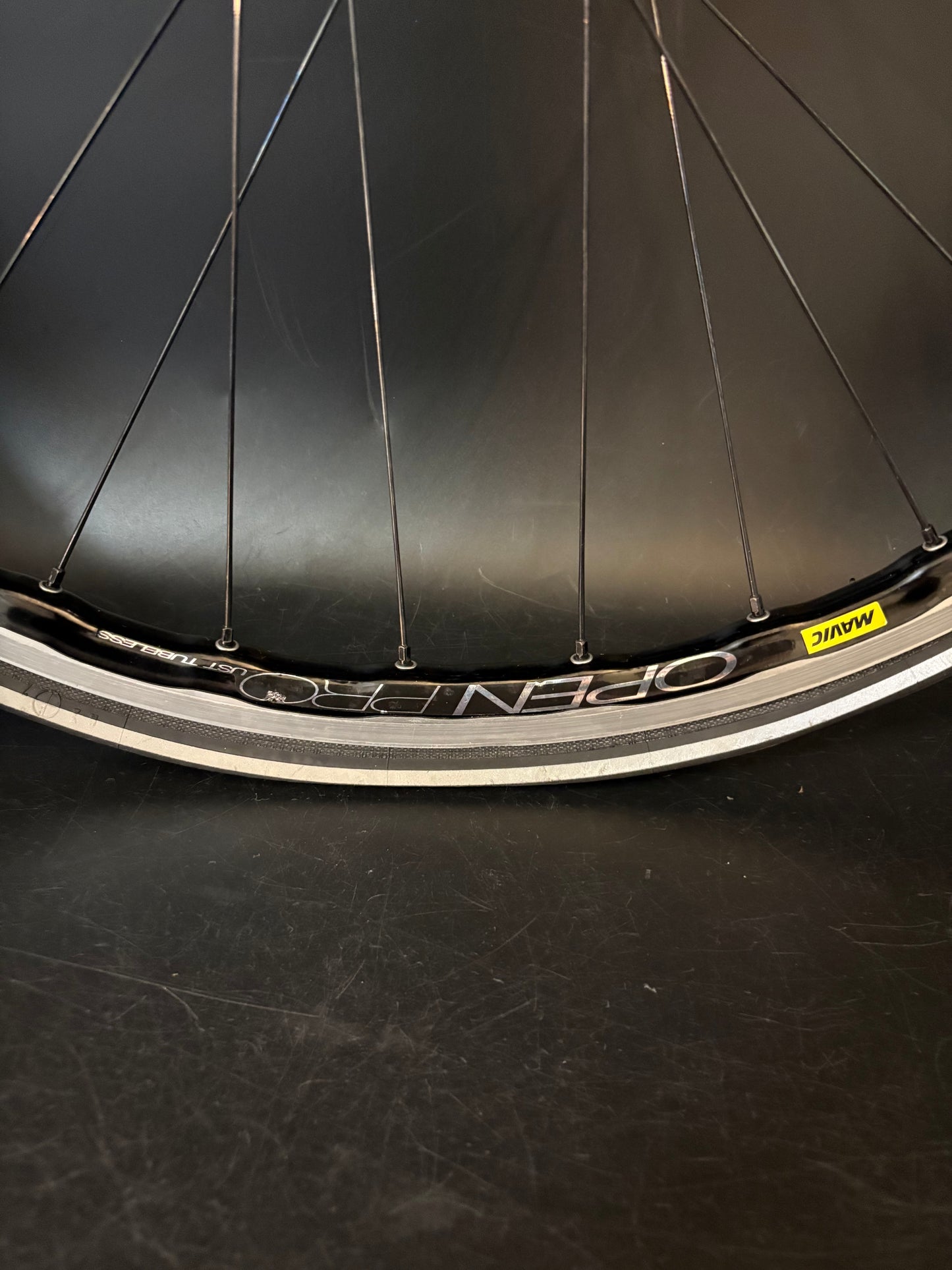 Mavic Open Pro UST Machined / Elite Shope Carbon Hub Wheelset 32h