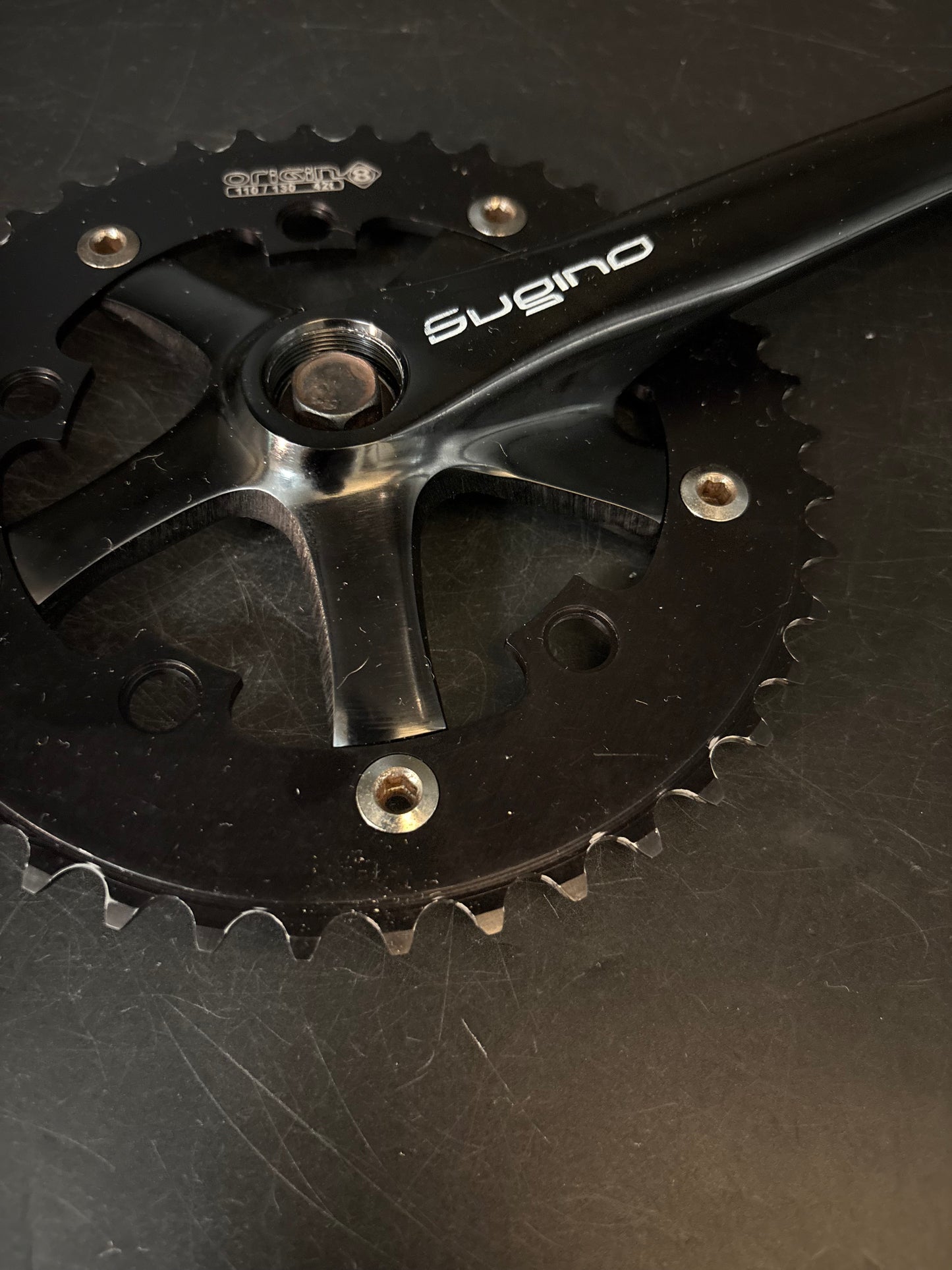 Sugino RD2 Crankset Black 165mm 42t 130bcd