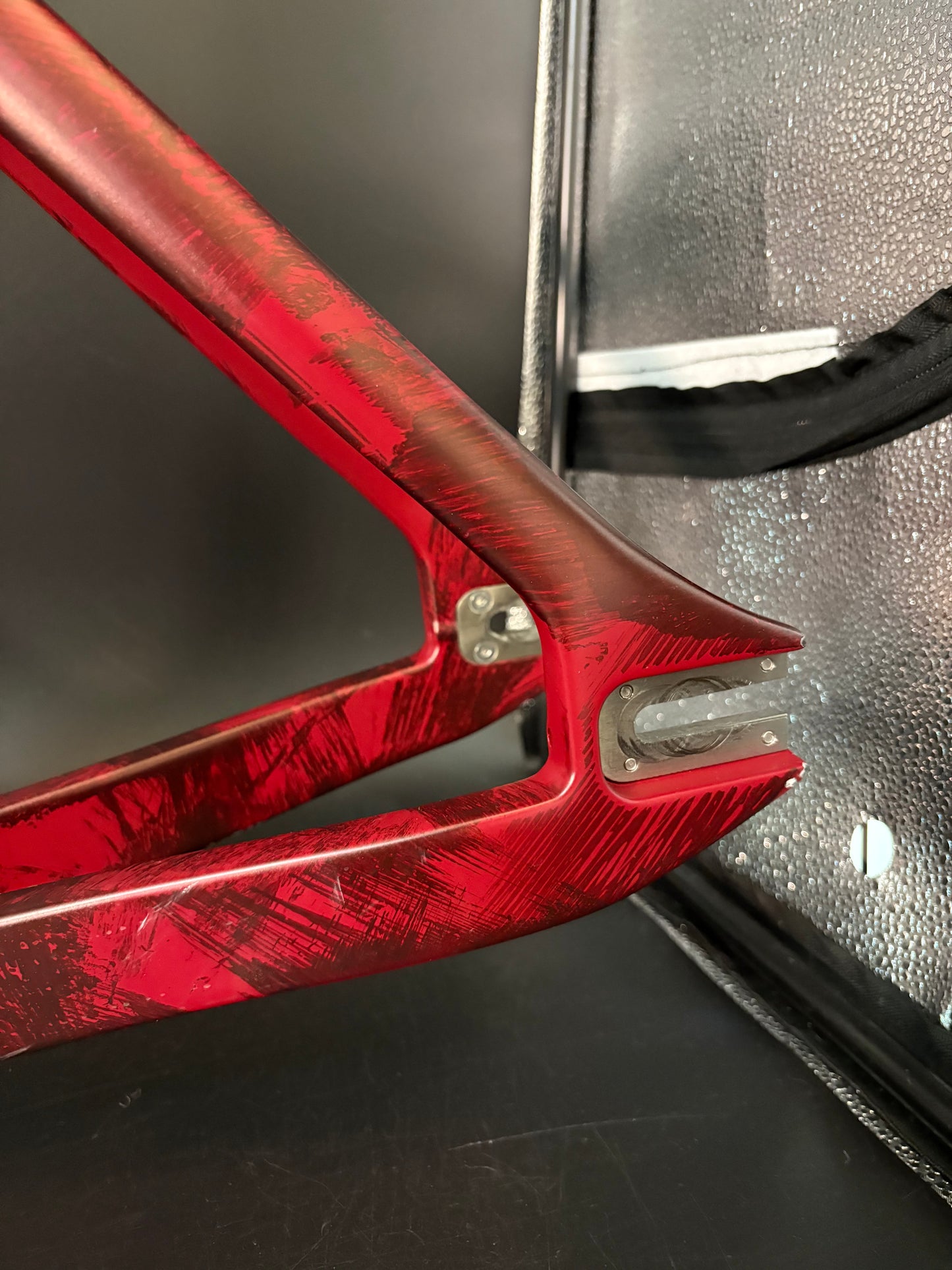 Hedrick Carbon Frameset Red Marble 50cm ST 56cm TT