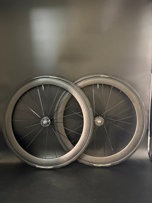 Unbranded 50mm Carbon Clincher / Novatec Wheelset 20/24h