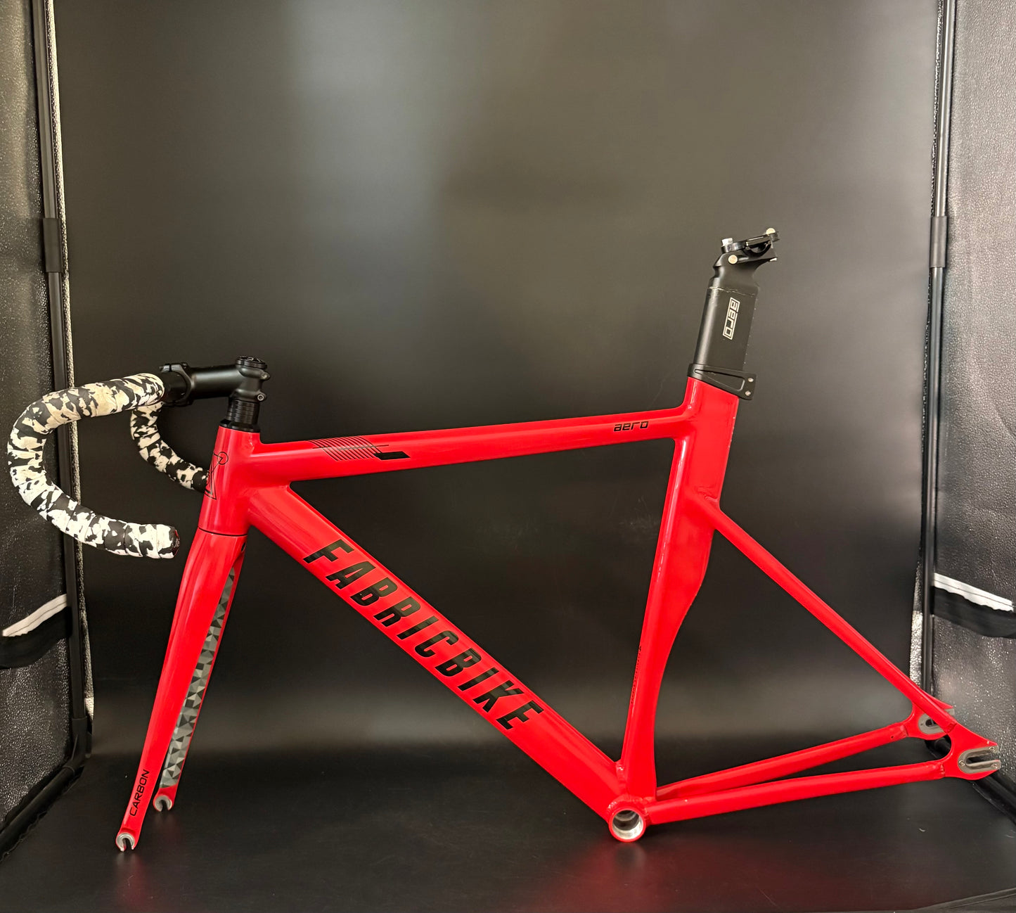 Fabricbike Aero Frameset Red 54cm w/ Stem + Drops