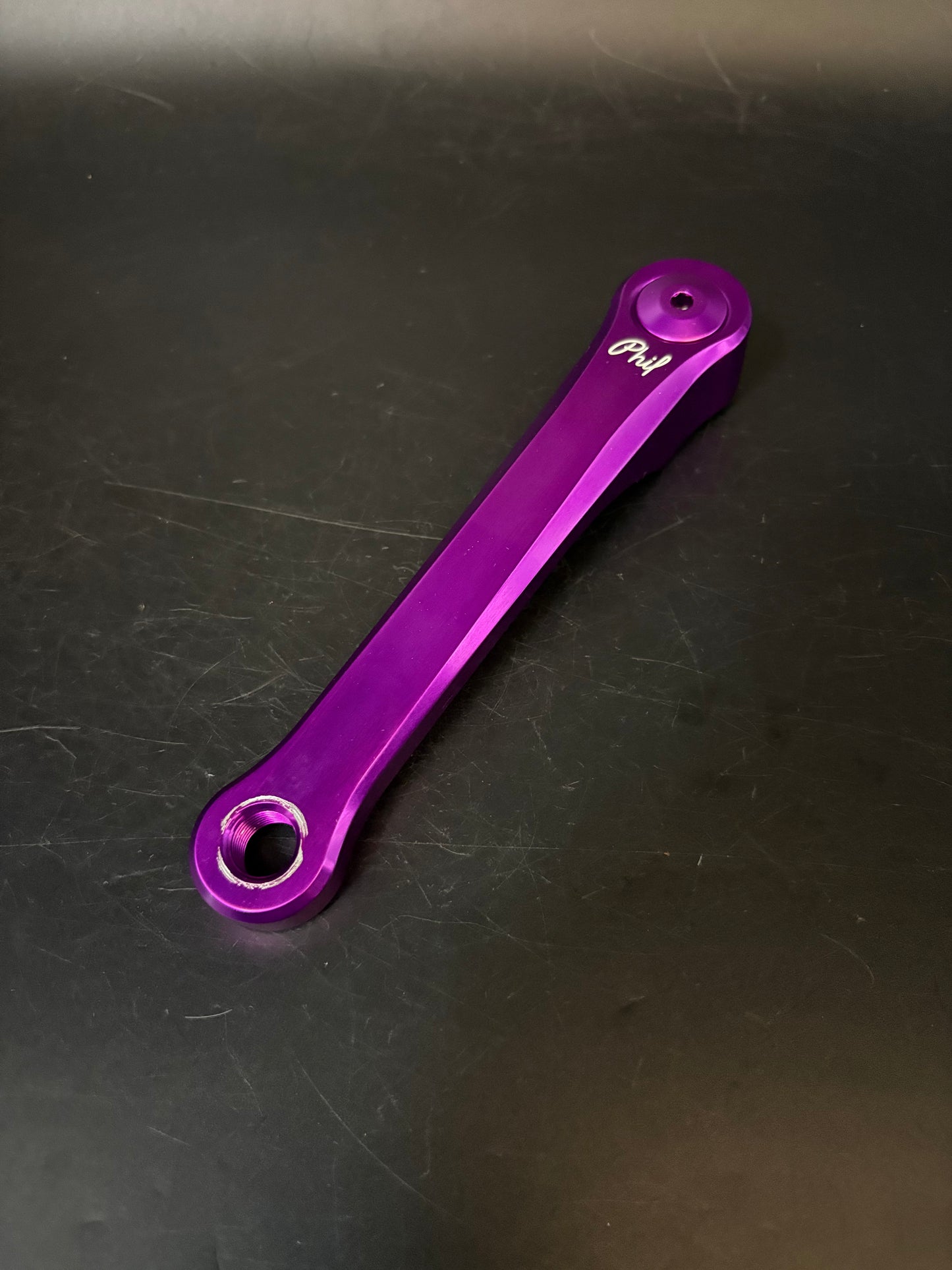 Phil Wood Track Crankset Purple 165mm 48t
