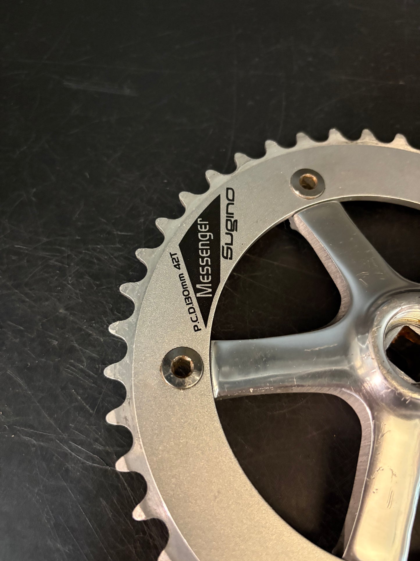 Sugino Messenger Crankset Silver 165mm 42t 130bcd