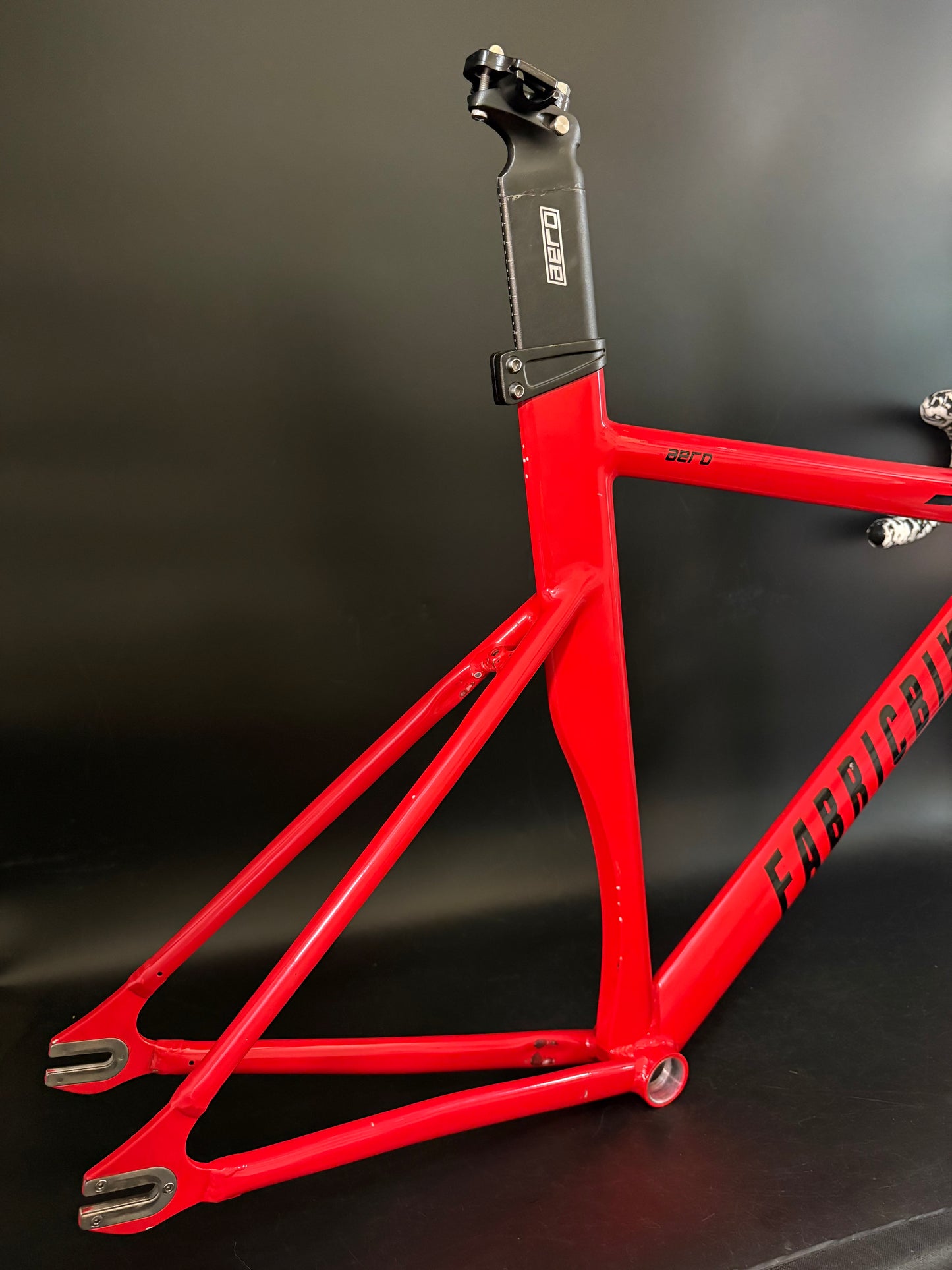 Fabricbike Aero Frameset Red 54cm w/ Stem + Drops
