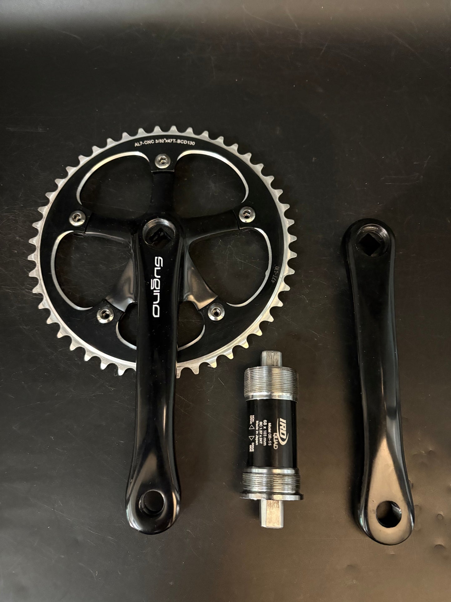 Sugino Messenger Crankset Black 170mm 47t 130bcd